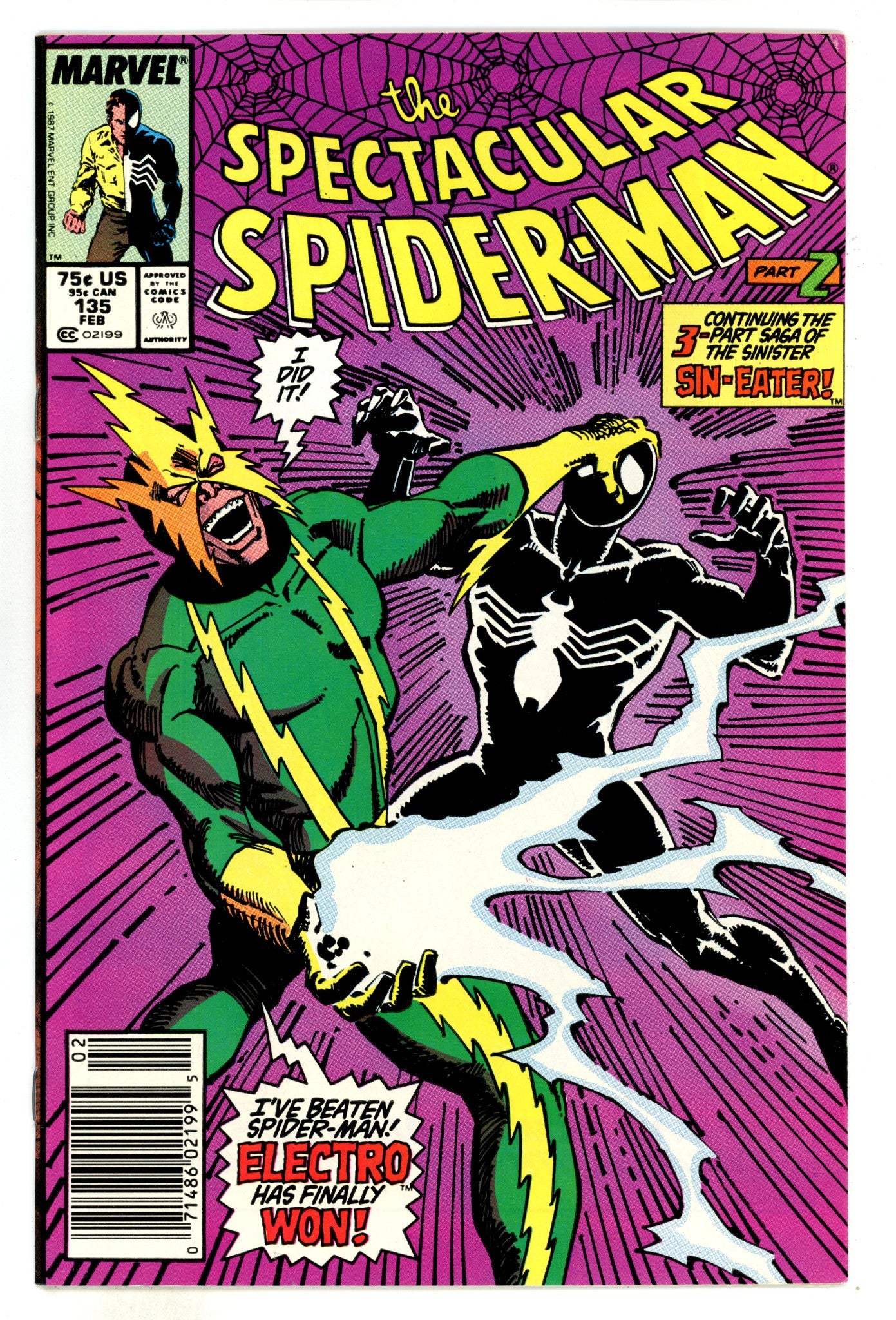 The Spectacular Spider-Man Vol 1 135 High Grade (1988) Newsstand 