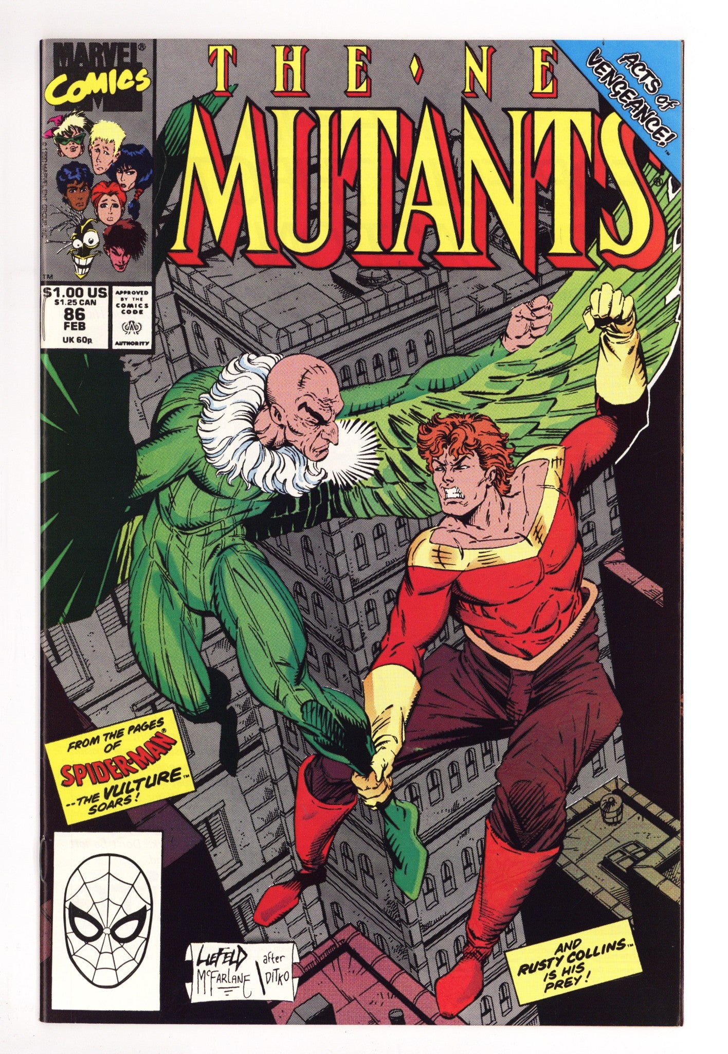 The New Mutants Vol 1 86 NM- (9.2) (1990) 