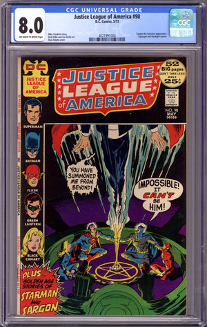Justice League of America Vol 1 98 CGC 8.0 (VF) (1972)