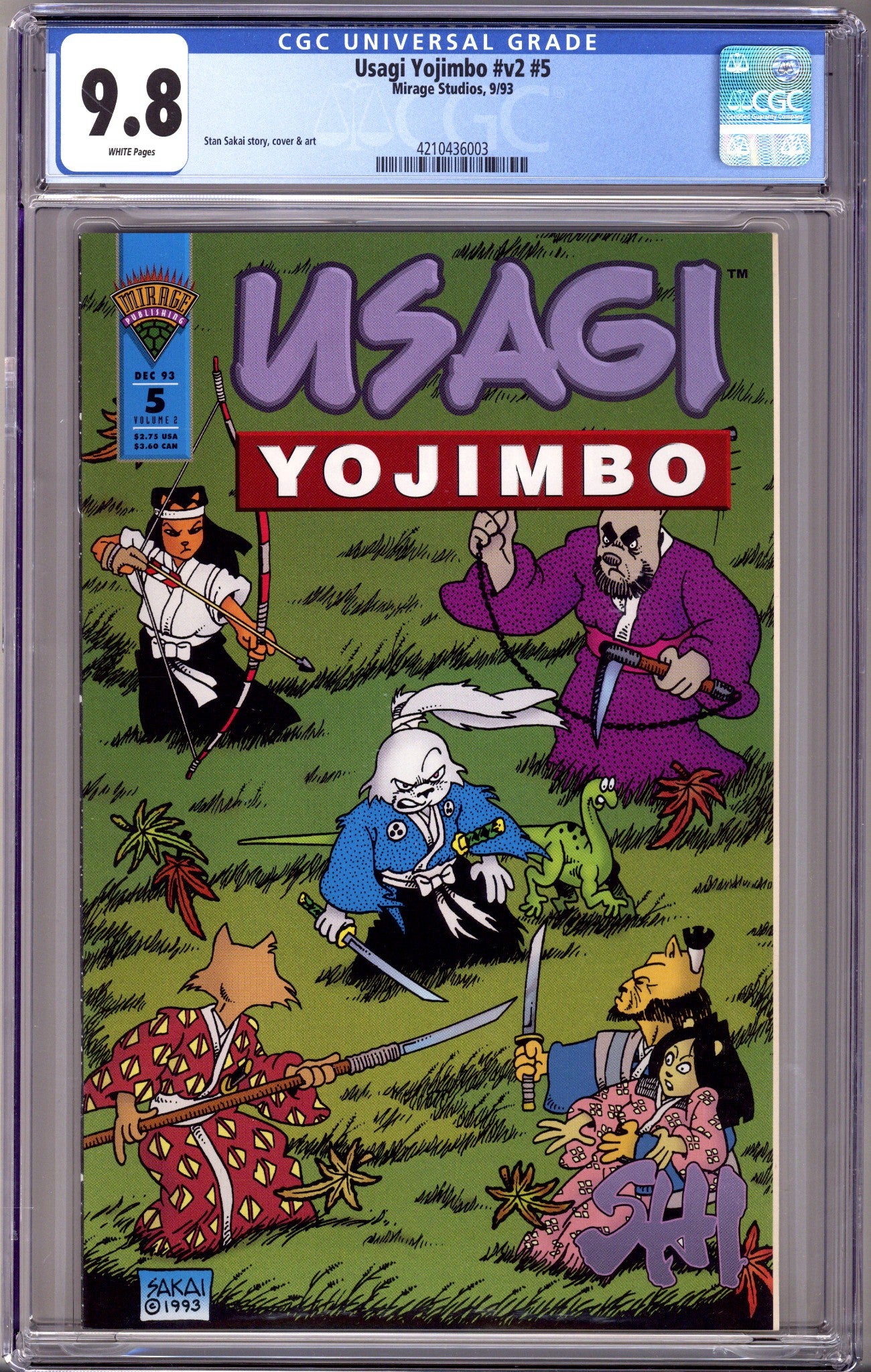 Space Usagi Vol 2 5 CGC 9.8 (1993)