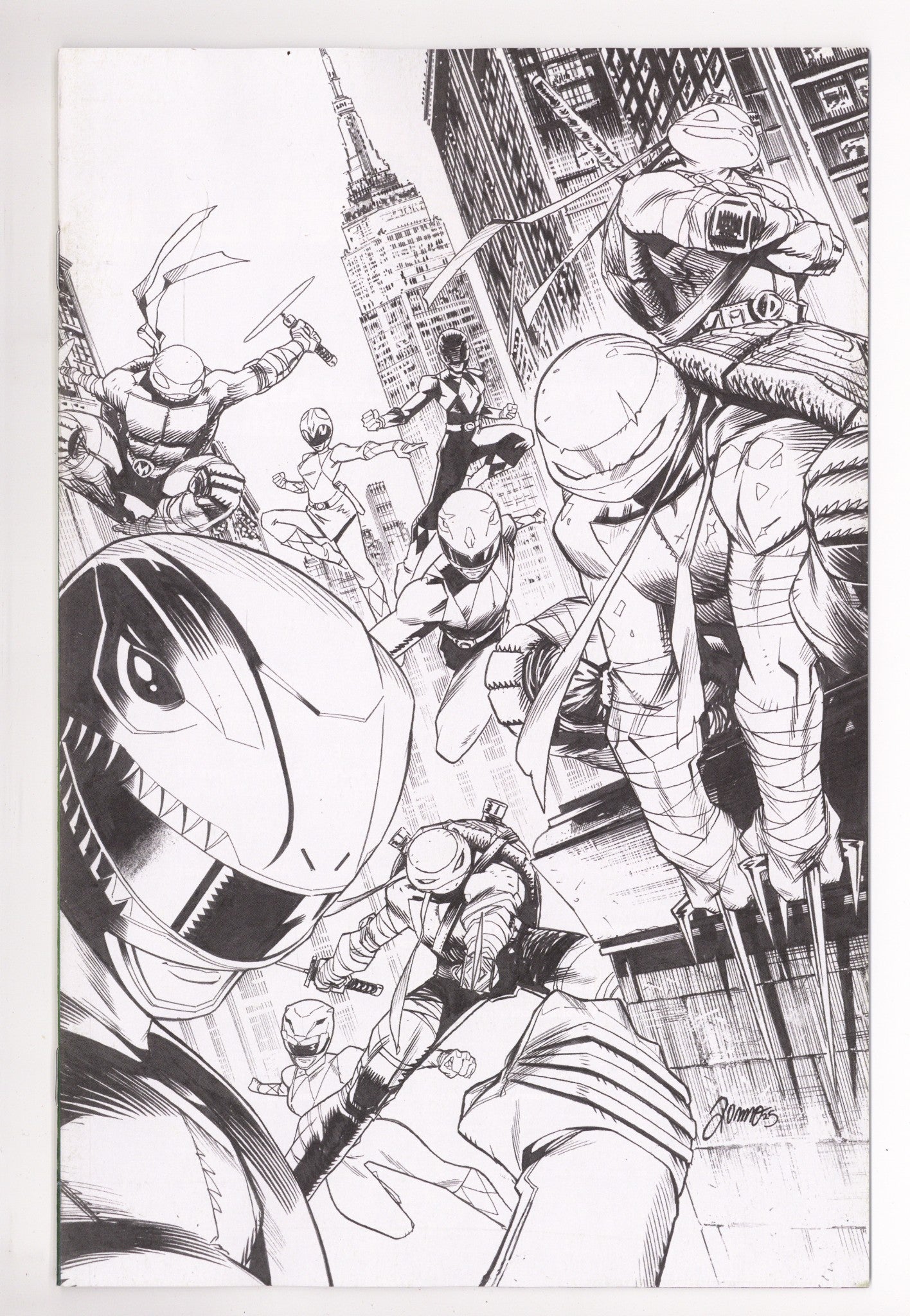 Mighty Morphin Power Rangers/Teenage Mutant Ninja Turtles III 5 Zonno B&W Virgin Incentive (2026)