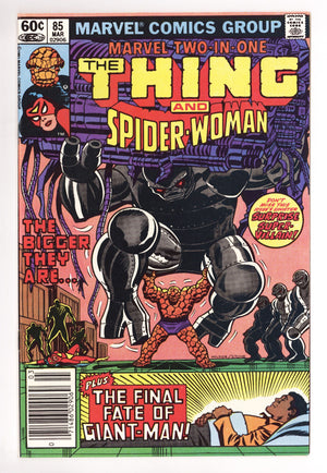 Marvel Two-in-One Vol 1 85 High Grade (1982) Newsstand