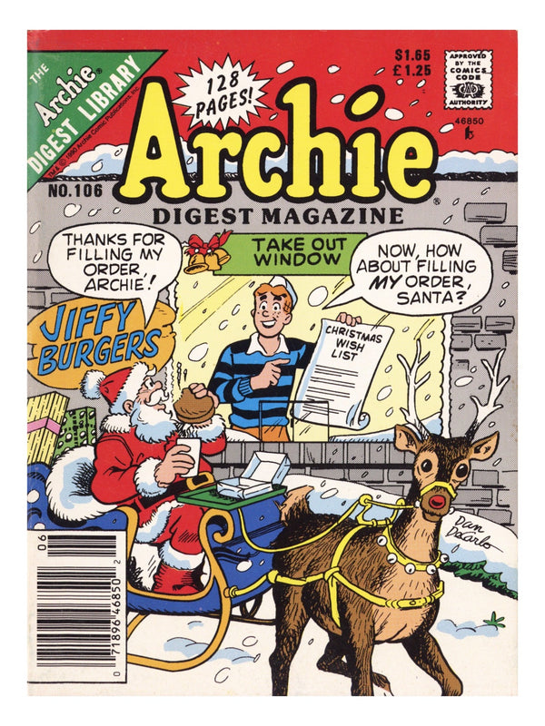 Archie Comics Digest 106 Mid Grade (1991) Canadian Price Variant