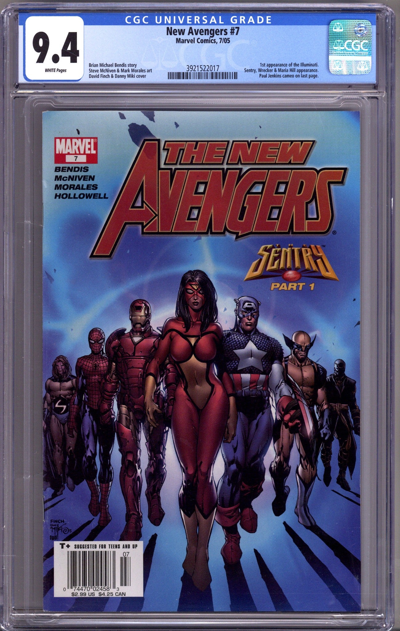 New Avengers Vol 1 7 CGC 9.4 (NM) (2005) Newsstand 