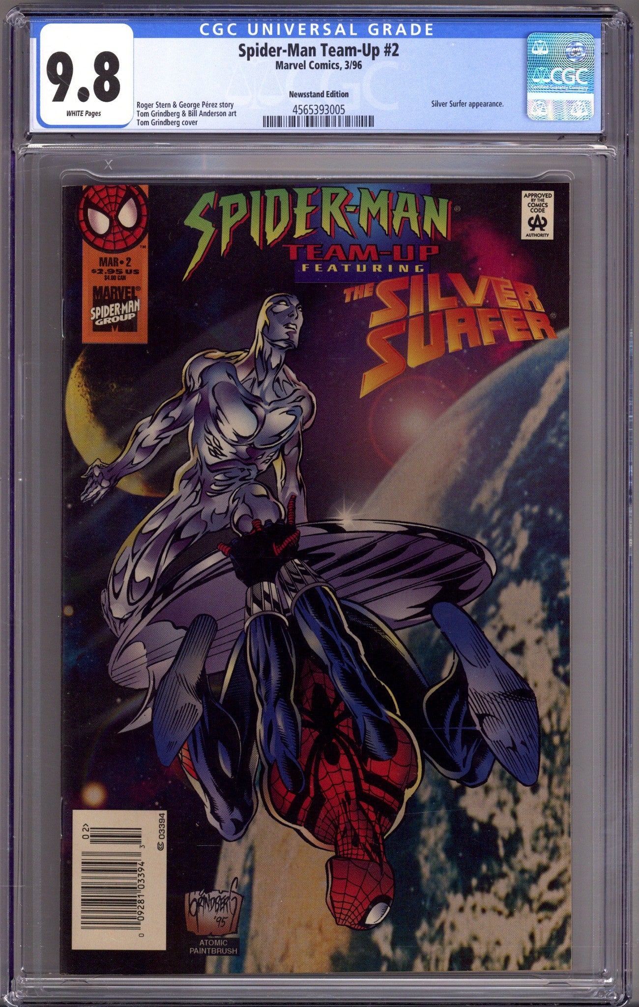 Spider-Man Team-Up 2 CGC 9.8 (NM/M) (1996) Newsstand 