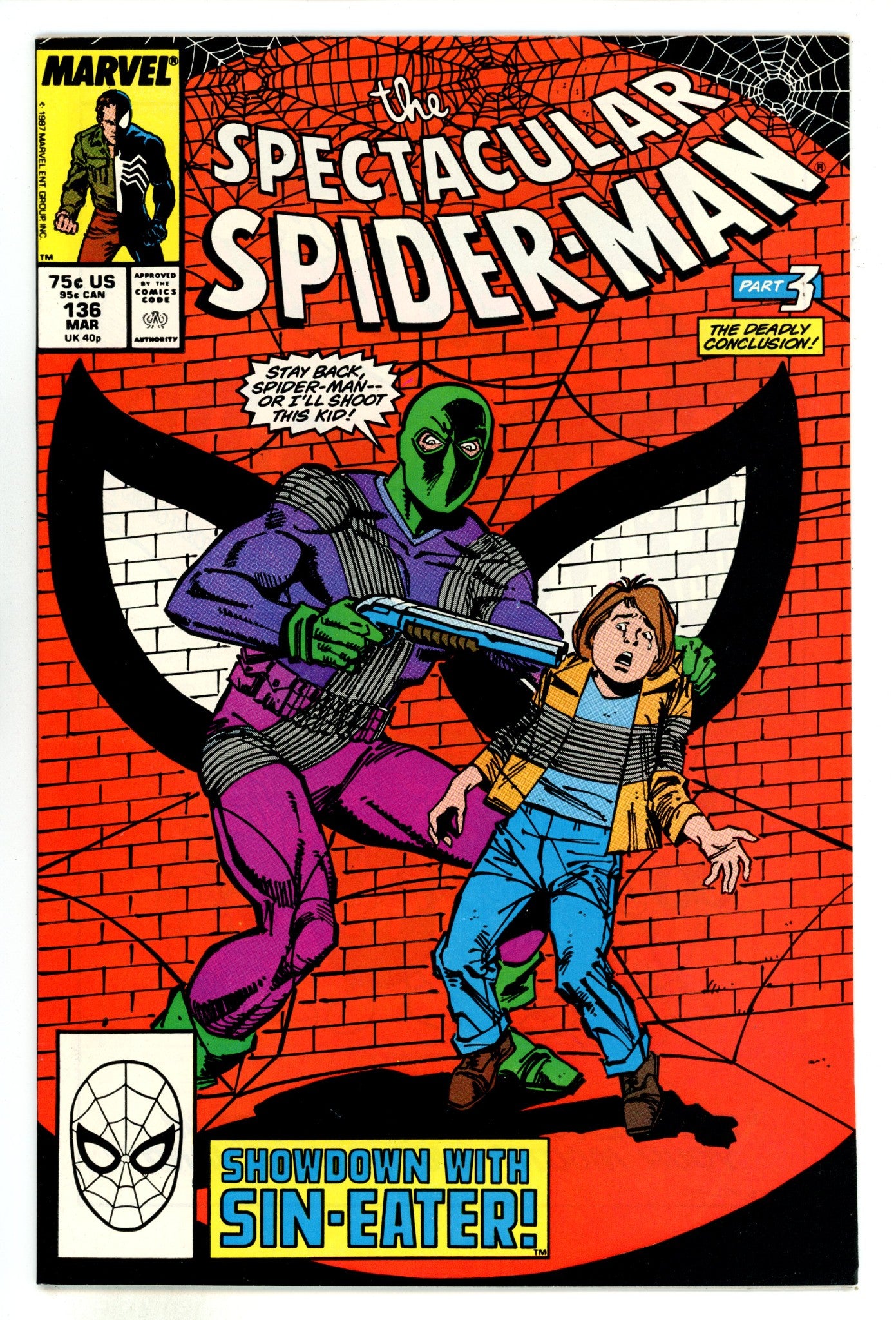 The Spectacular Spider-Man Vol 1 136 NM- (9.2) (1988) 