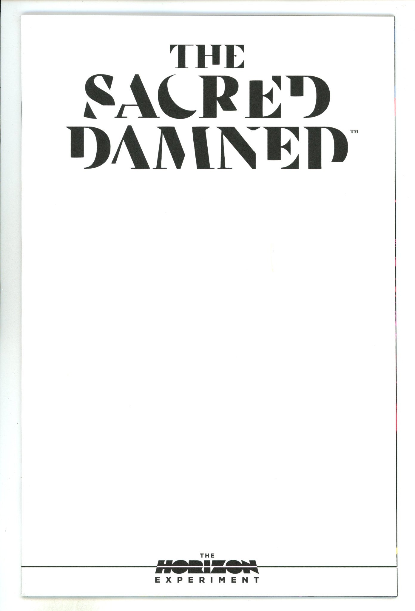 Sacred Damned 1 Blank Variant (2024)