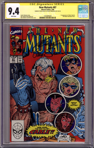 The New Mutants Vol 1 87 CGC 9.4 (NM) (1990) Signed x2 Cover Rob Liefeld & Louise Simonson