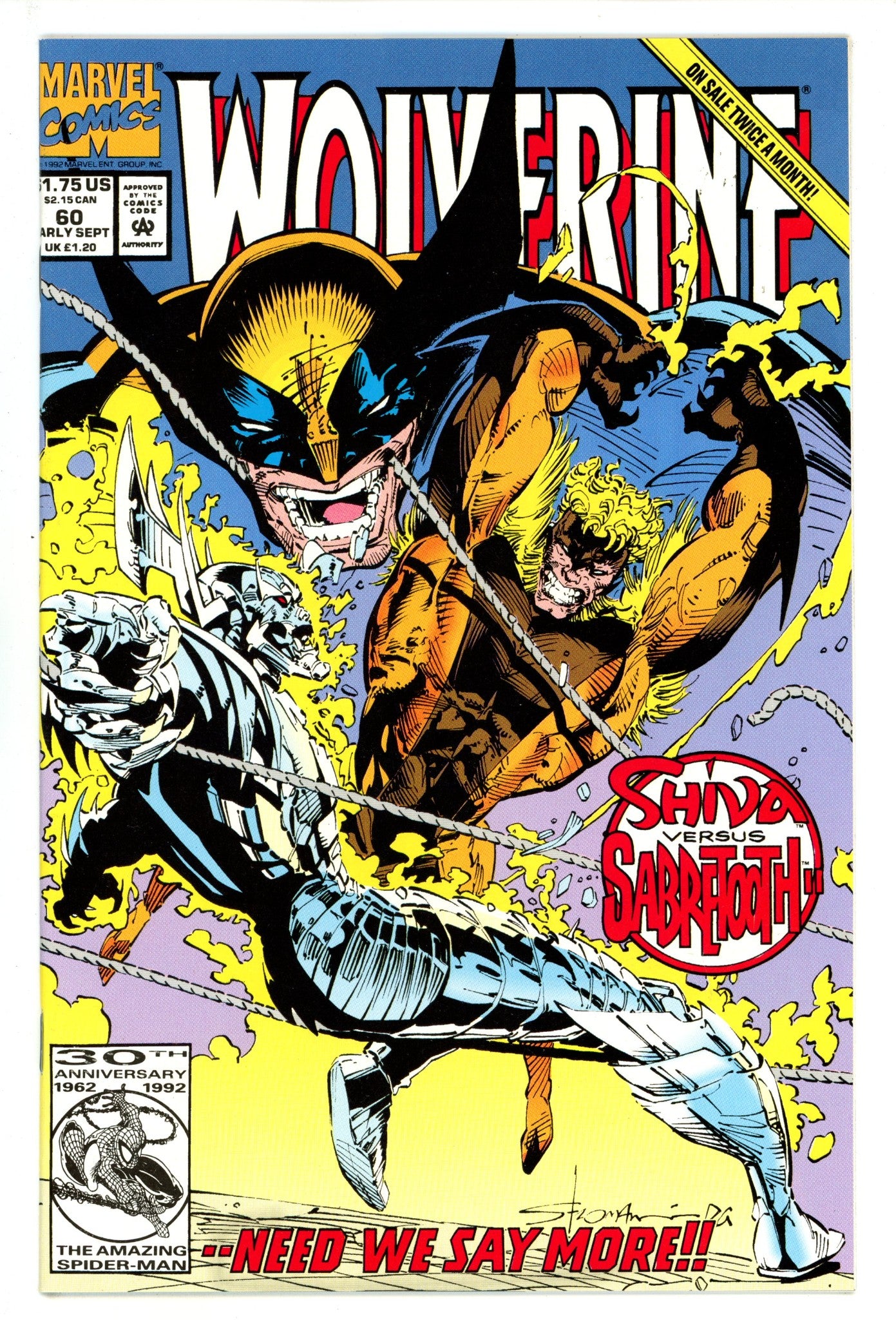 Wolverine Vol 2 60 NM- (9.2) (1992) 