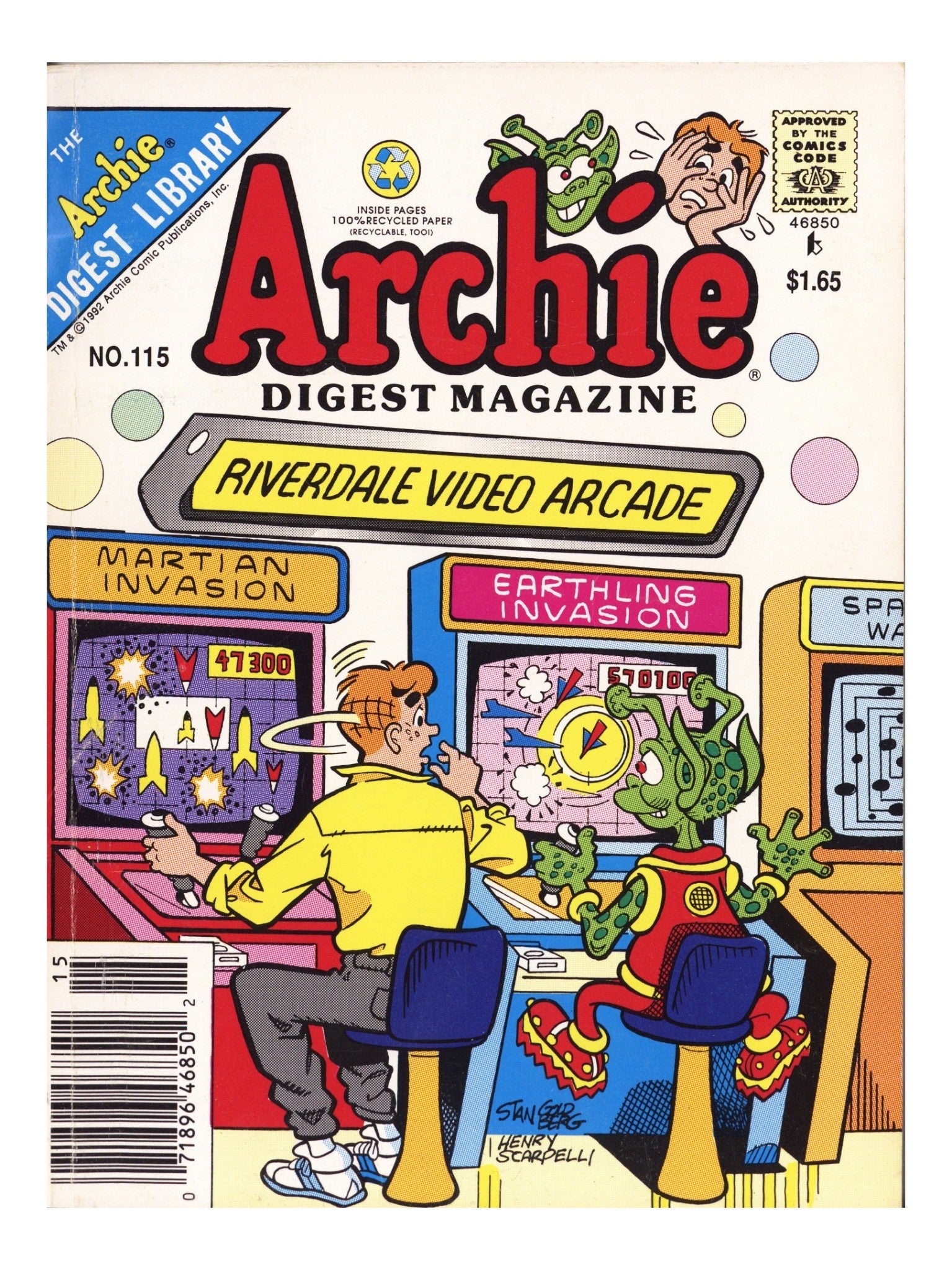 Archie Comics Digest 115 Low Grade (1992) Canadian Price Variant 