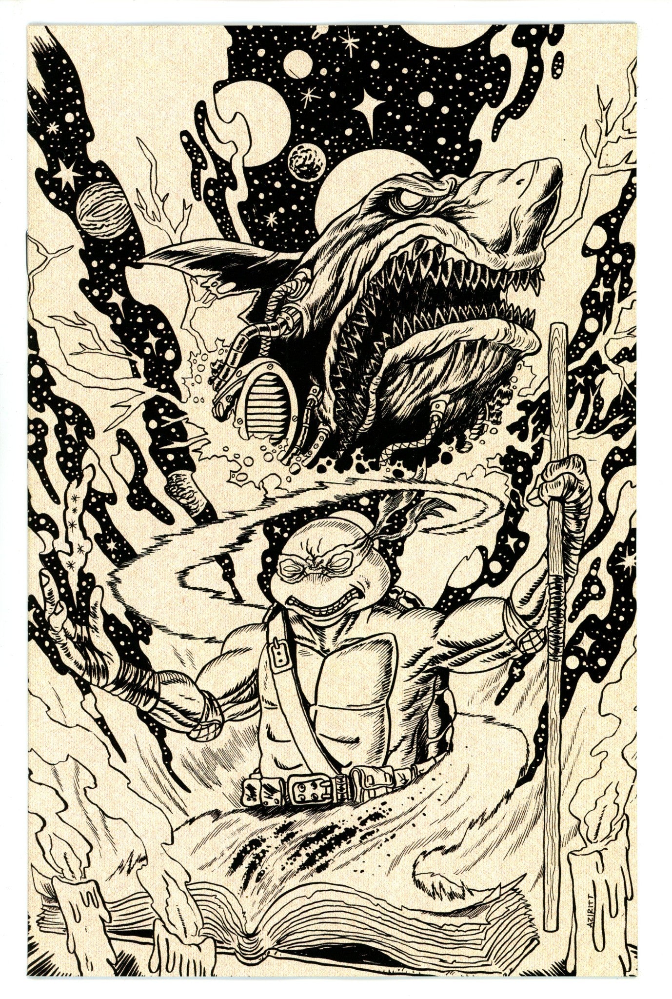 Teenage Mutant Ninja Turtles Vol 5 145 Ziritt B&W Virgin Incentive Variant NM (2023)