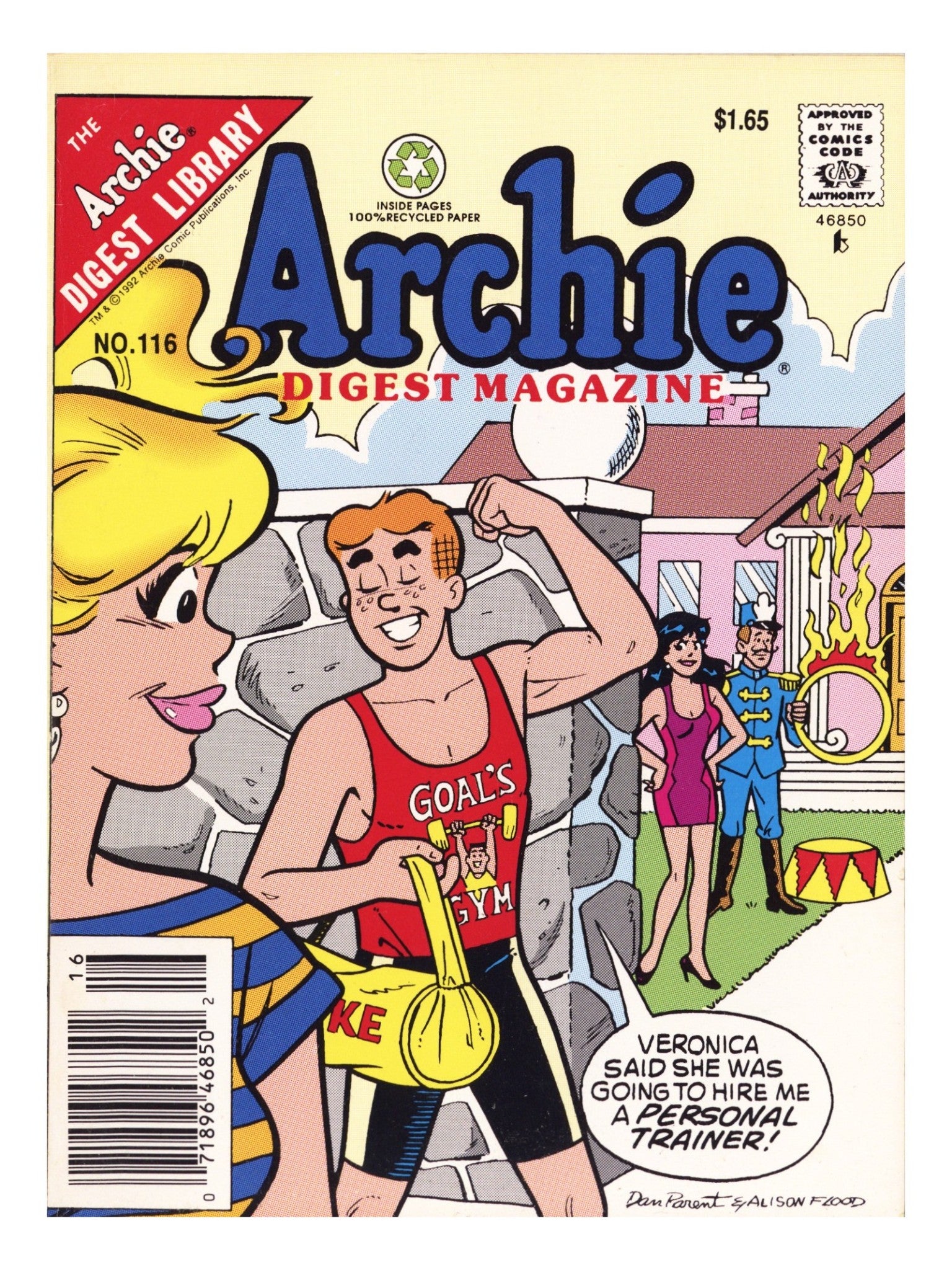 Archie Comics Digest 116 Mid Grade (1992) Canadian Price Variant 