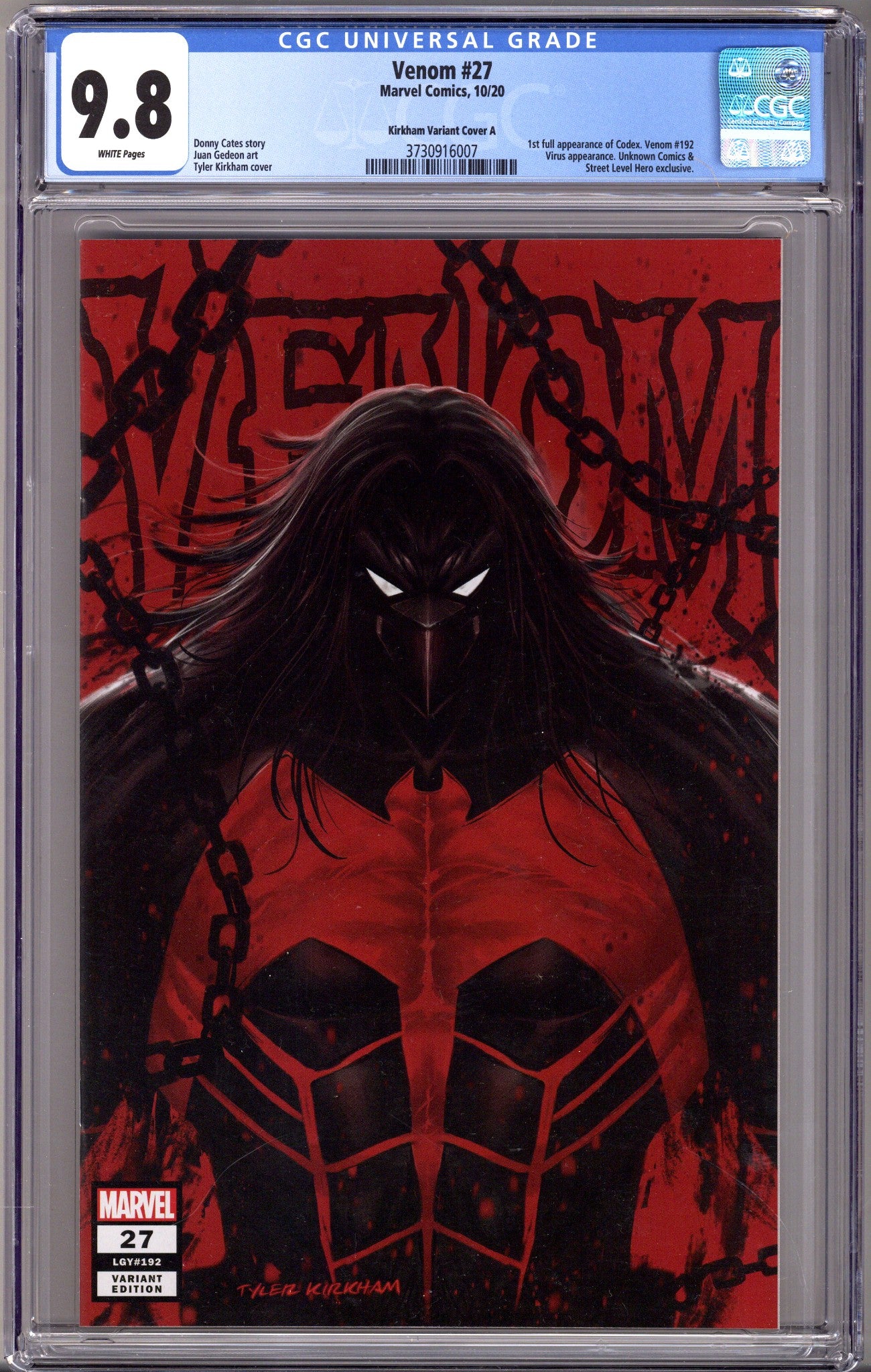 Venom Vol 4 27 (192) CGC 9.8 (NM/M) (2020) Kirkham Variant