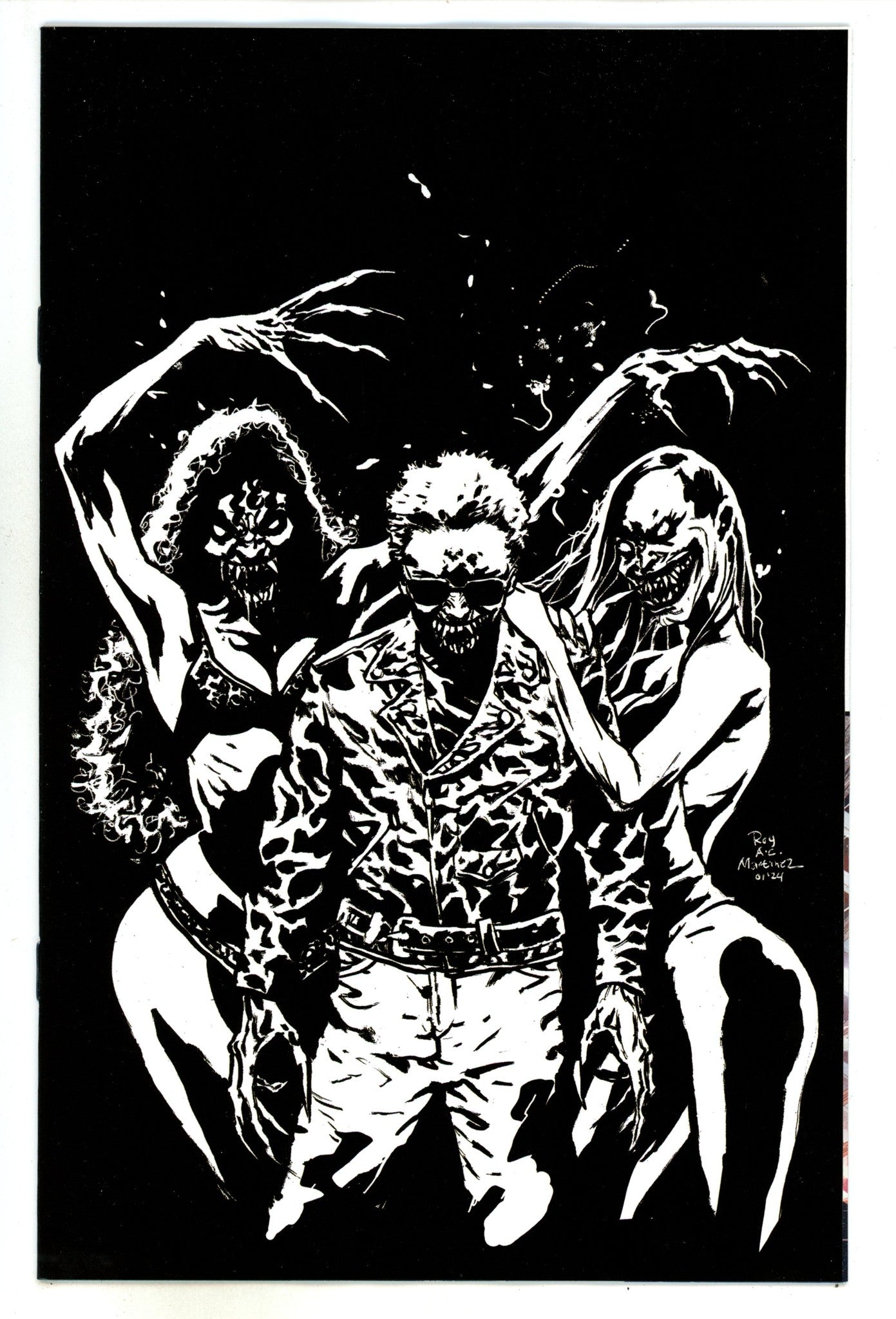 Tom Holland Fright Night Evil Ed Rising 1 Martinez B&W Virgin Variant (2024)