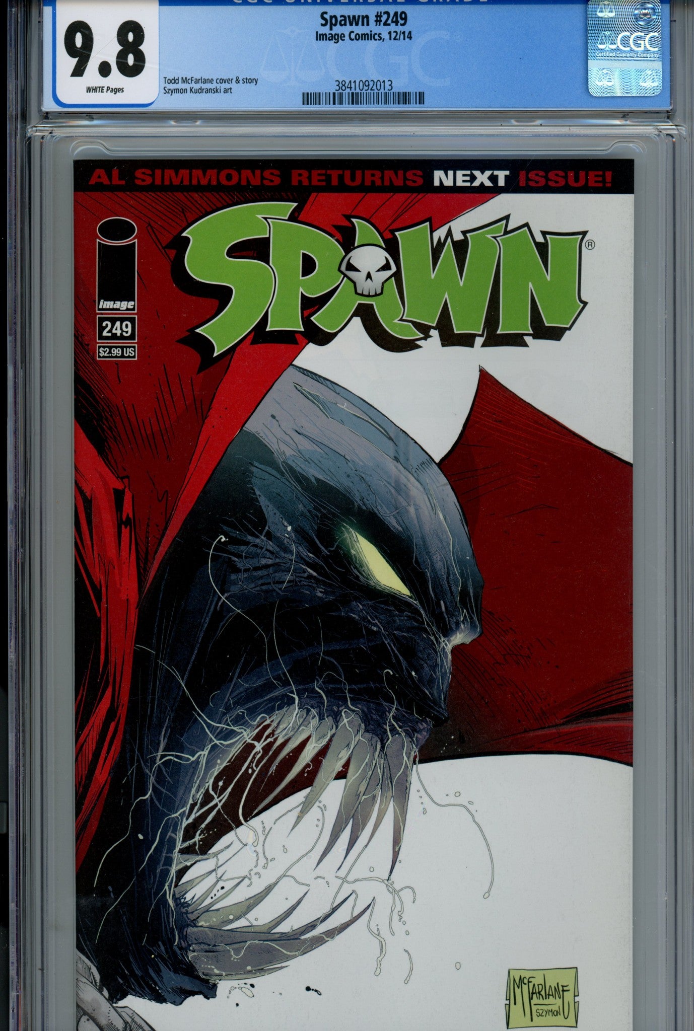 Spawn 249 CGC 9.8 (NM/M) (2014) 