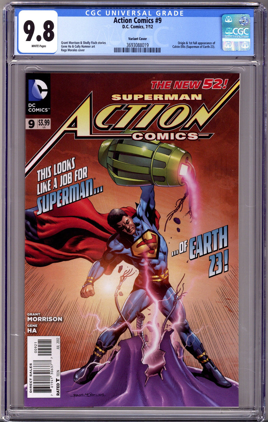 Action Comics Vol 2 9 Morales Variant CGC 9.8 (2012)