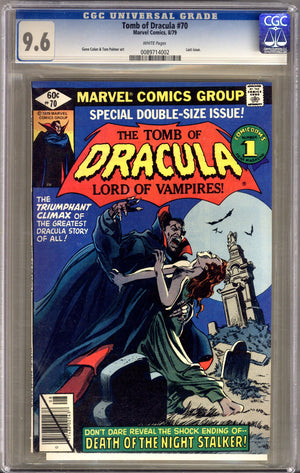 Tomb of Dracula Vol 1 70 CGC 9.6 (NM+) (1979)