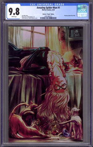 Amazing Spider-Man Vol 7 1 CGC 9.8 (NM/M) (2025) Malavia Virgin Incentive Variant