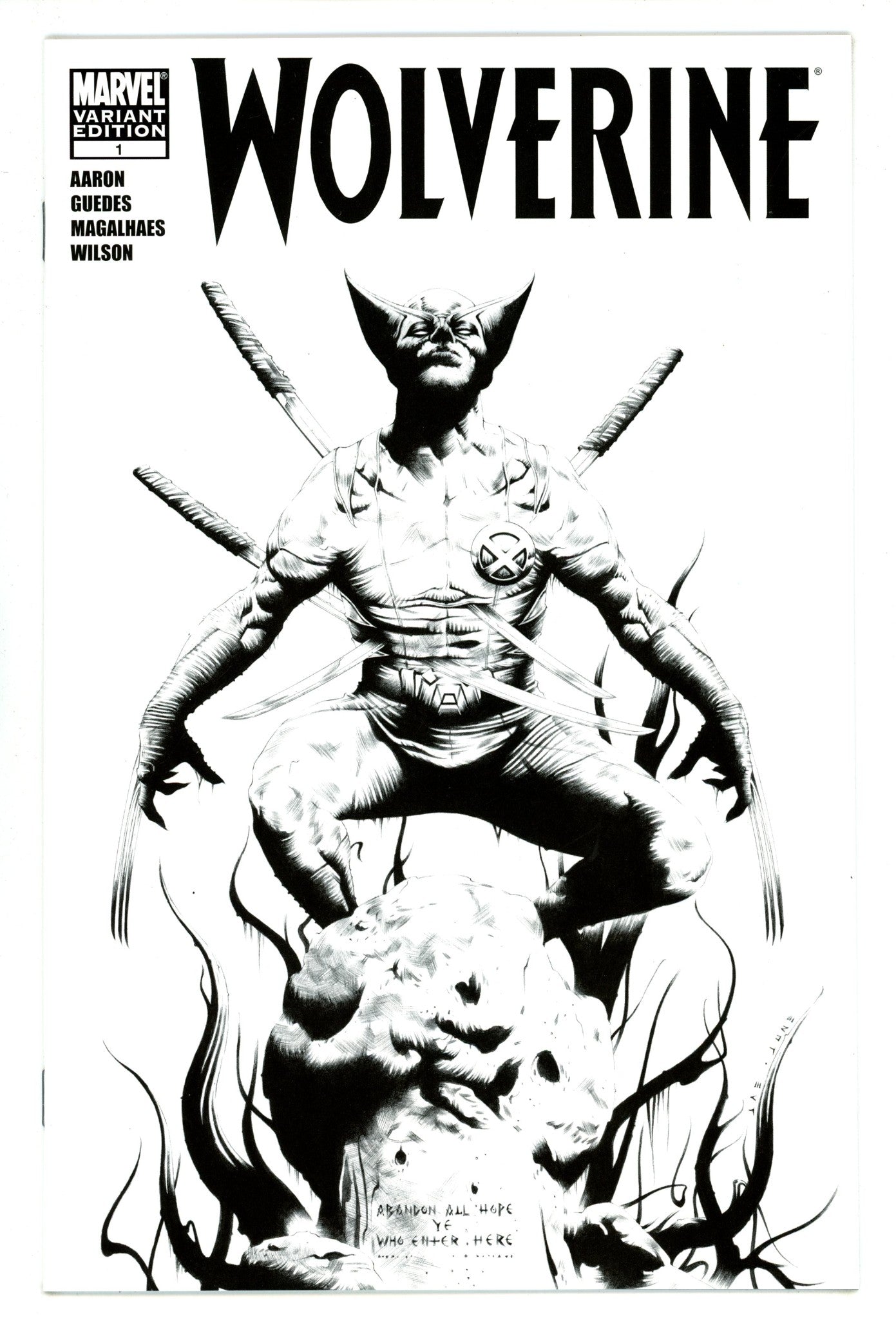 Wolverine Vol 4 1 NM- (9.2) (2010) Lee B&W Incentive Variant 