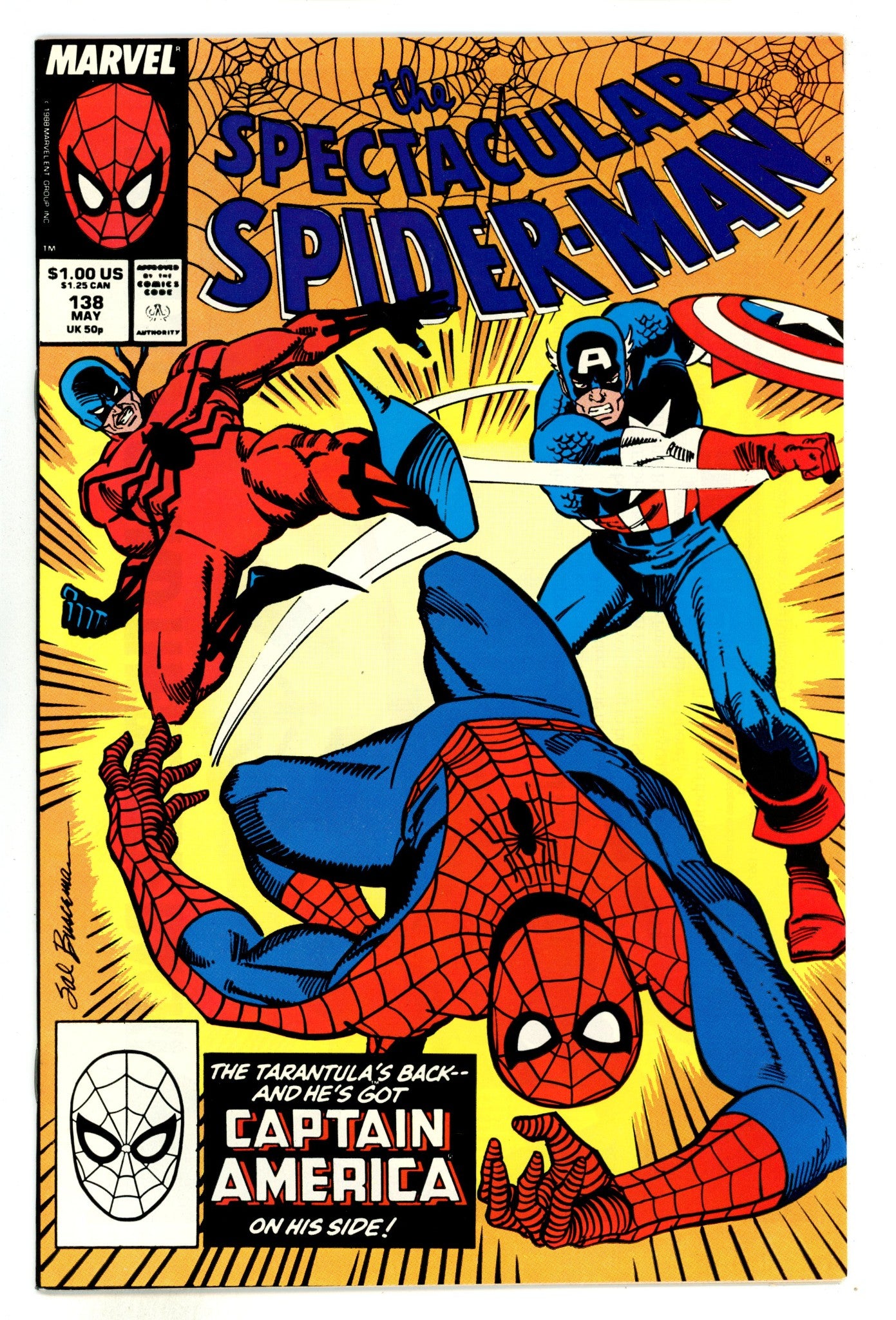 The Spectacular Spider-Man Vol 1 138 NM- (9.2) (1988) 