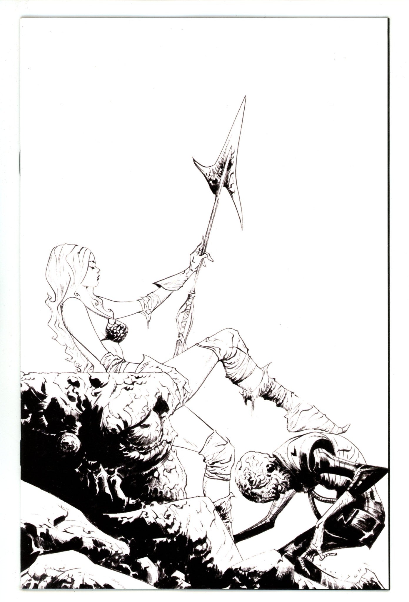 Red Sonja Attacks Mars 4 Lee B&W Virgin Incentive (2025)