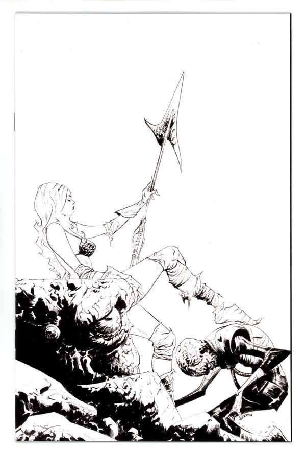 Red Sonja Attacks Mars 4 Lee B&W Virgin Incentive (2025)