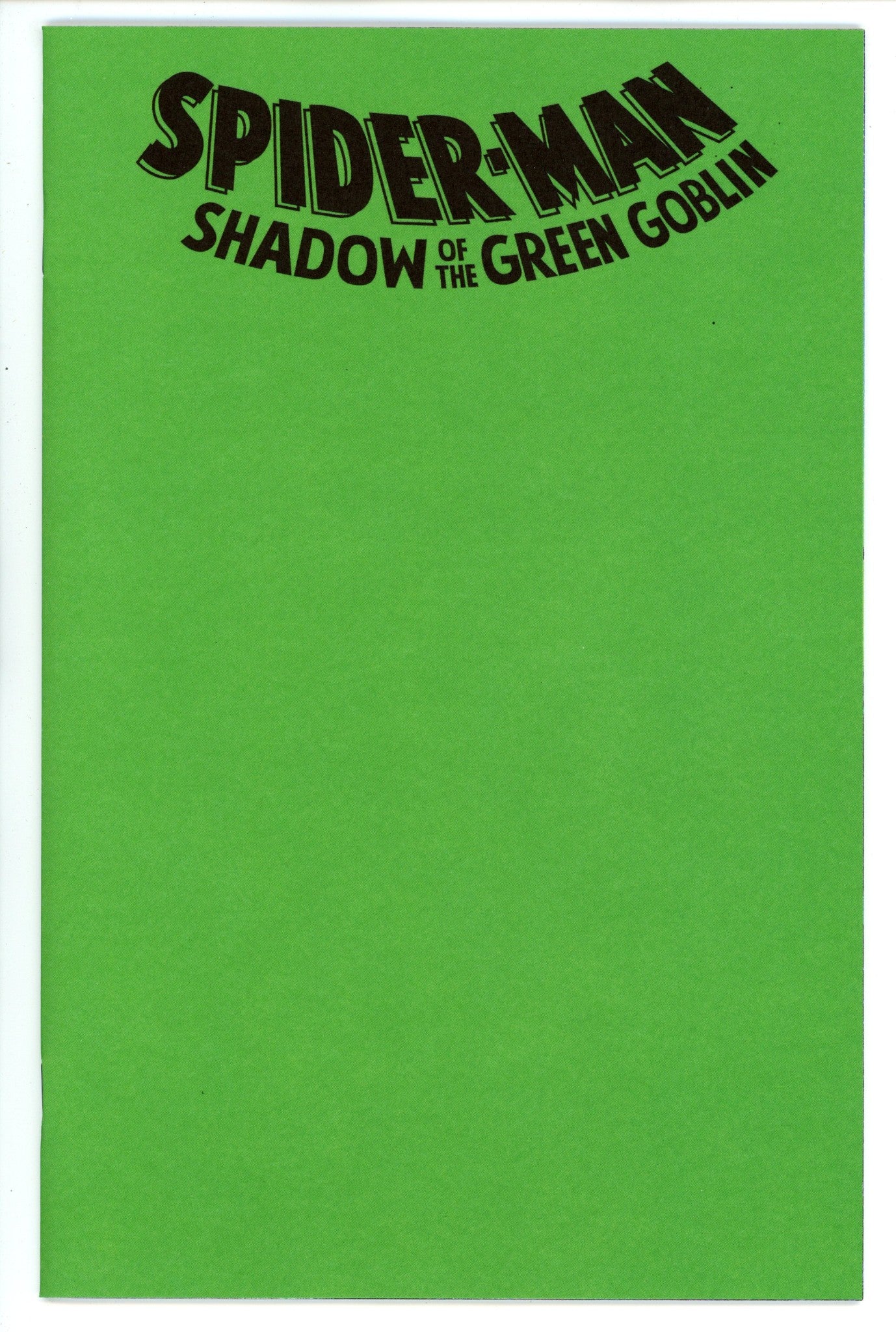 Spider-Man Shadow Of Green Goblin 1 Blank Variant (2024)