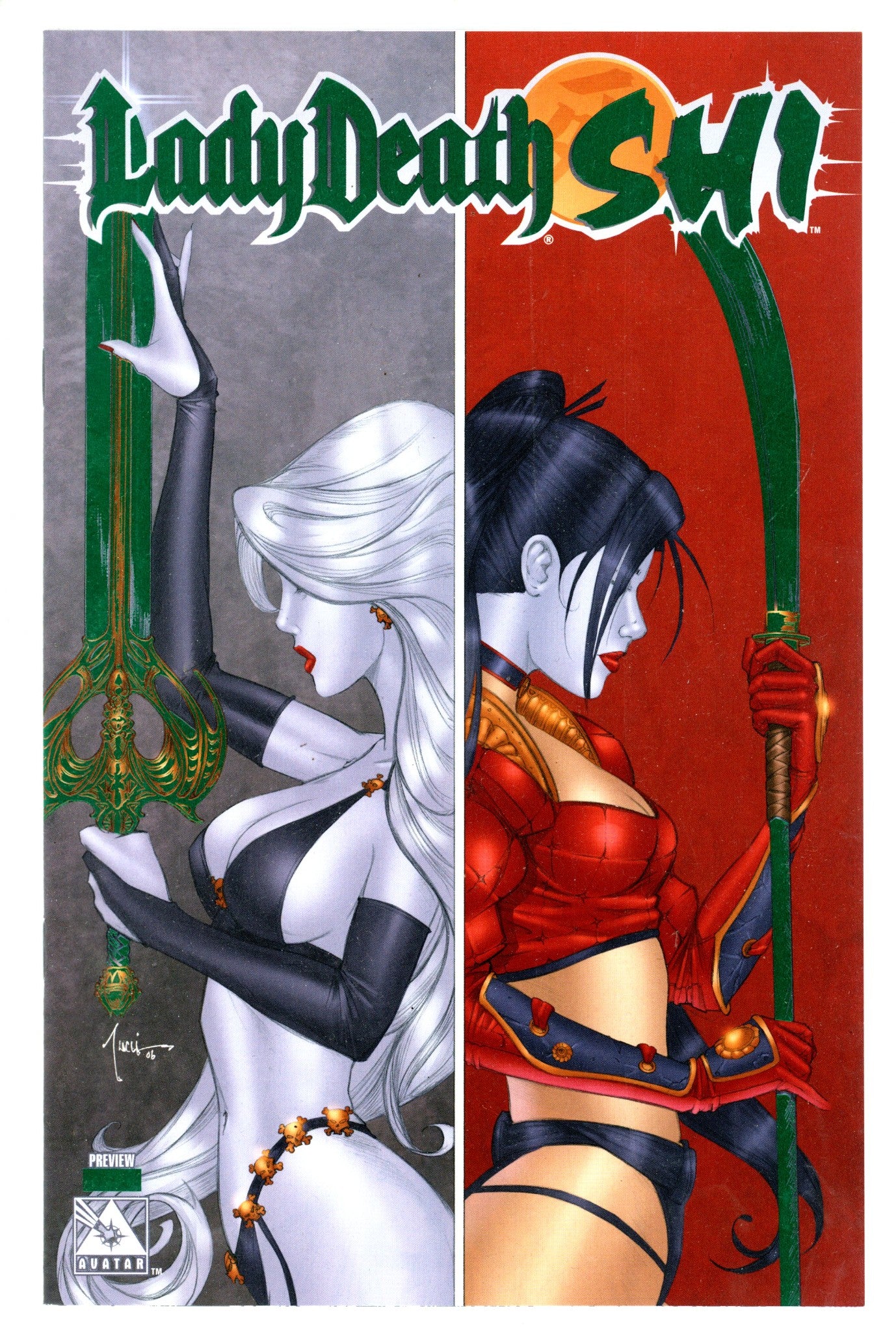 Lady Death / Shi Preview [nn] NM- (9.2) (2006) Tucci Foil Variant 