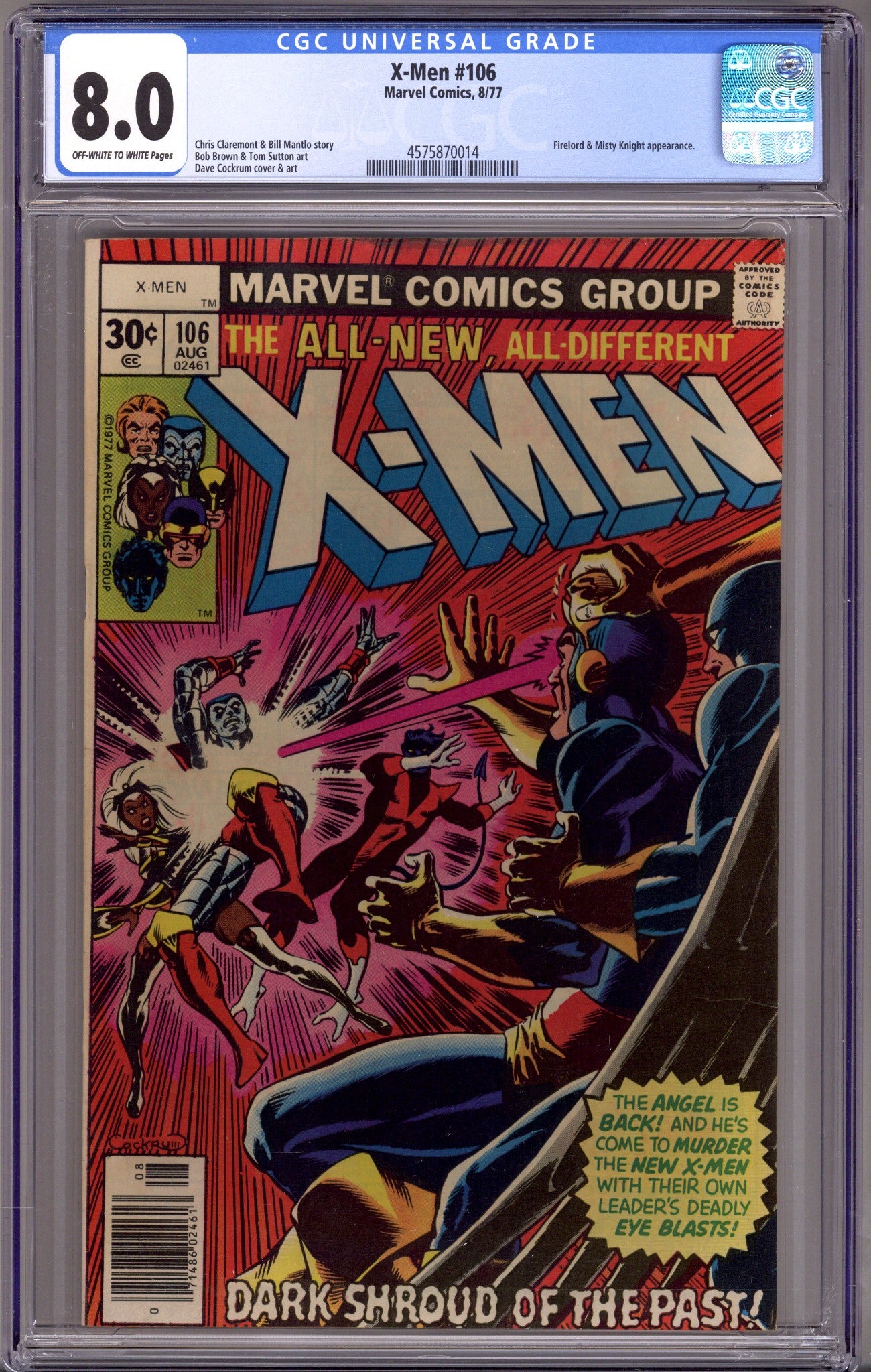 The X-Men Vol 1 106 CGC 8.0 (VF) (1977) 