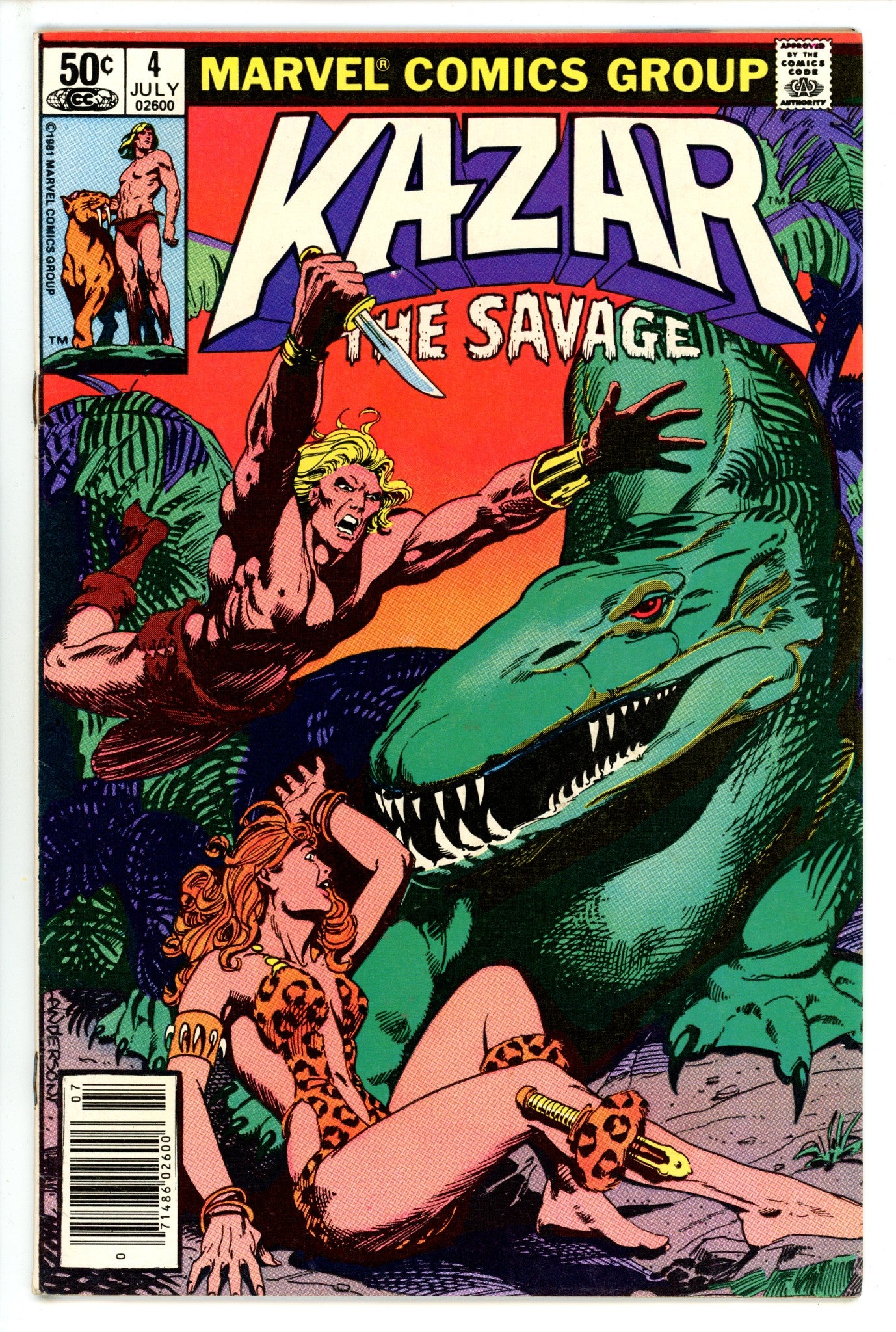 Ka-Zar the Savage Vol 3 4 Newsstand (1981)