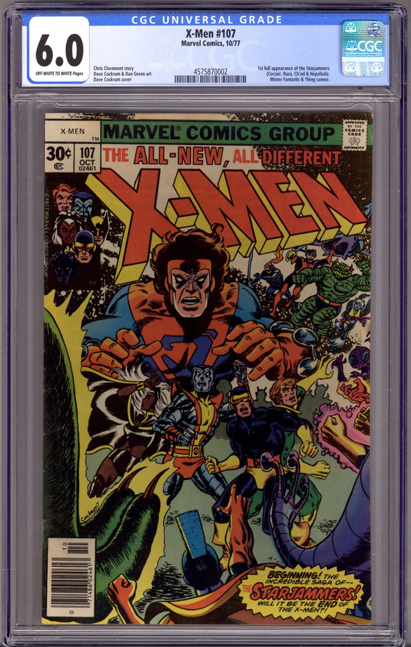 The X-Men Vol 1 107 CGC 6.0 (FN) (1977)