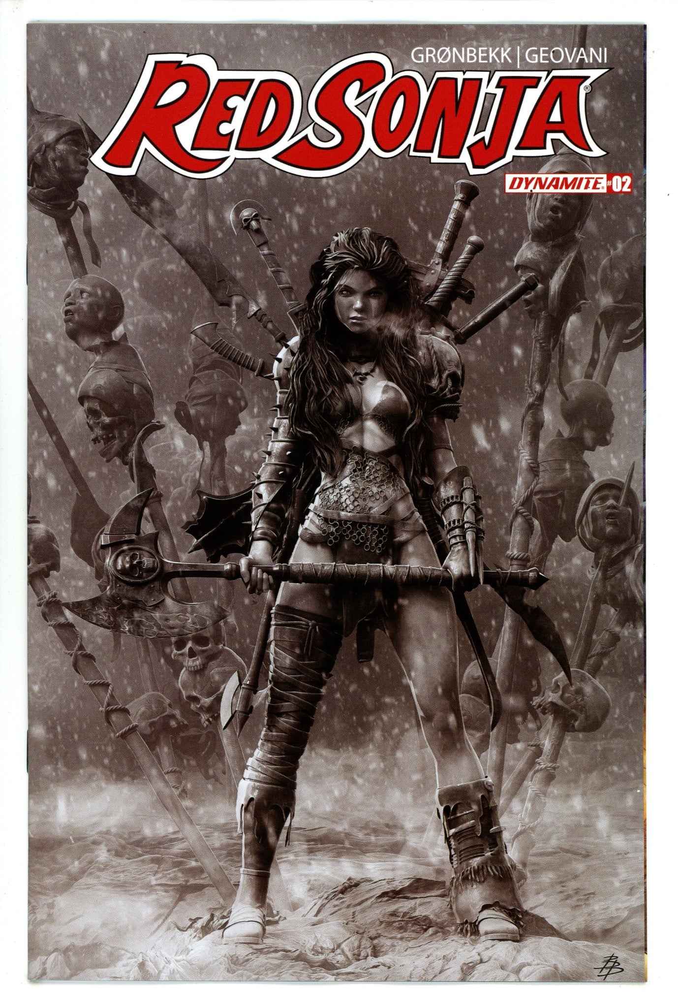 Red Sonja Vol 7 2 Barends B&W Incentive Variant (2023)