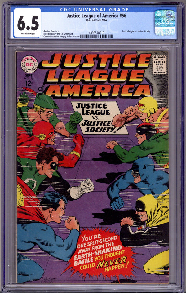 Justice League of America Vol 1 56 CGC 6.5 (FN+)   (1967)