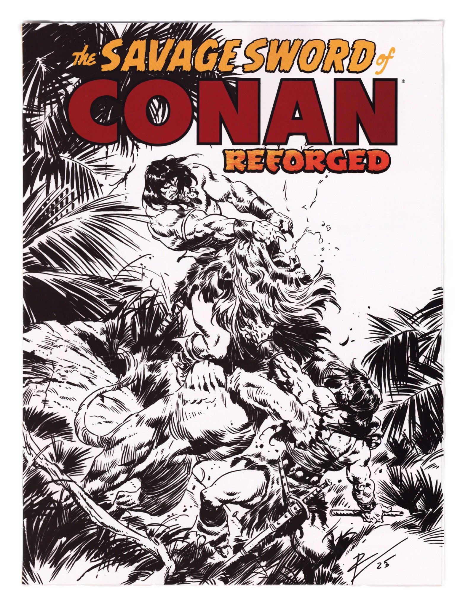 Savage Sword Of Conan Reforged 1 Torre B&W Variant (2025)