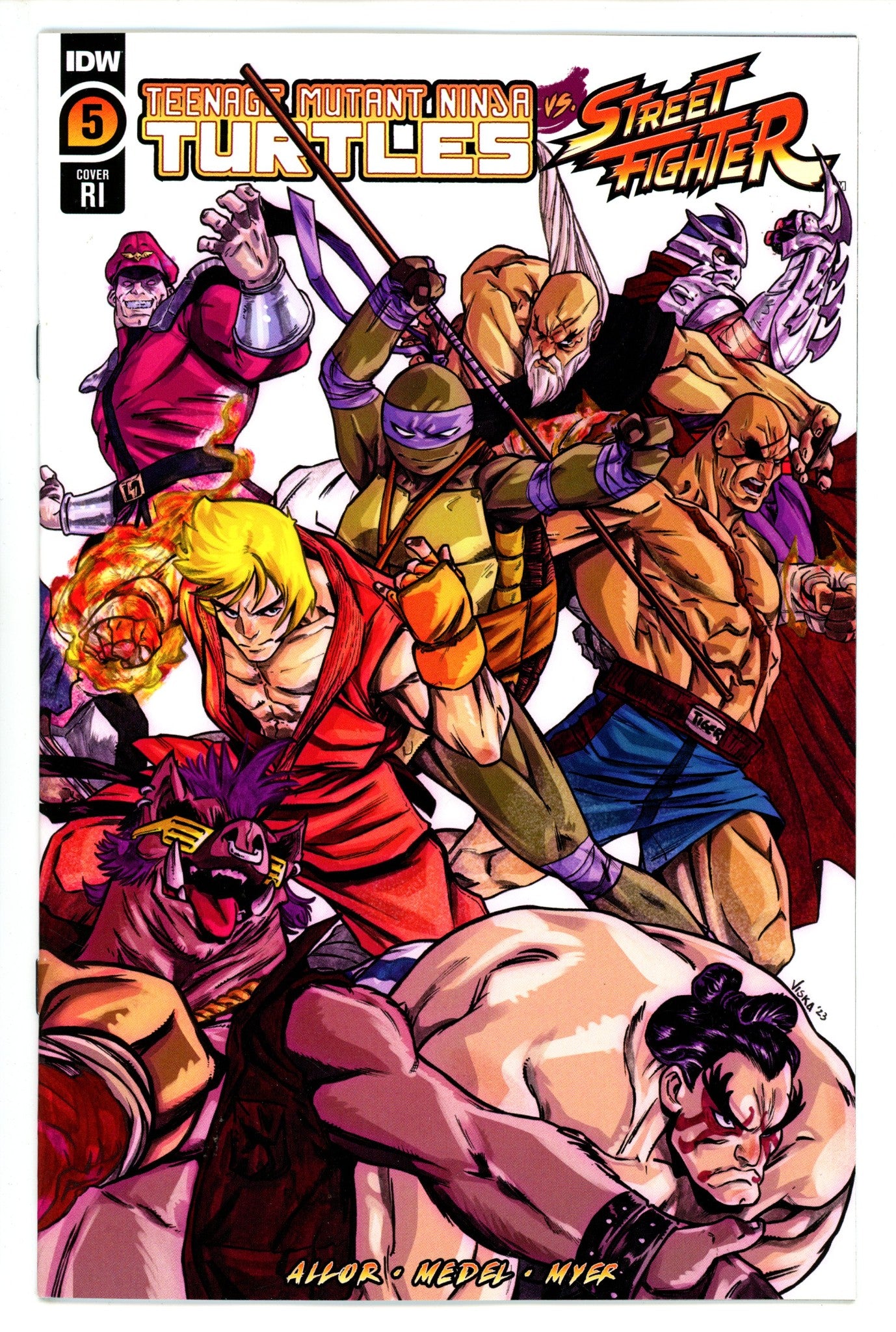 Teenage Mutant Ninja Turtles Vs. Street Fighter 5 Federici Incentive Variant NM (2023)