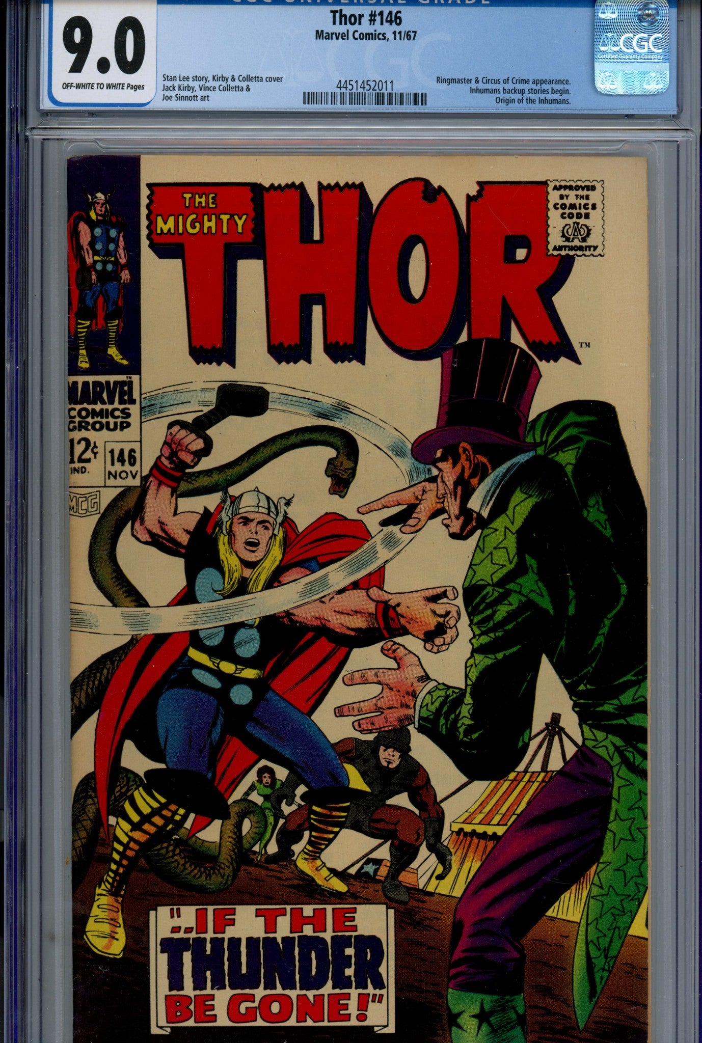 Thor Vol 1 146 CGC 9.0 (VF/NM) (1967) 
