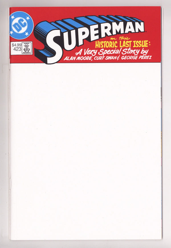 Superman Vol 1 423   Facsimile Blank Variant   (2026)