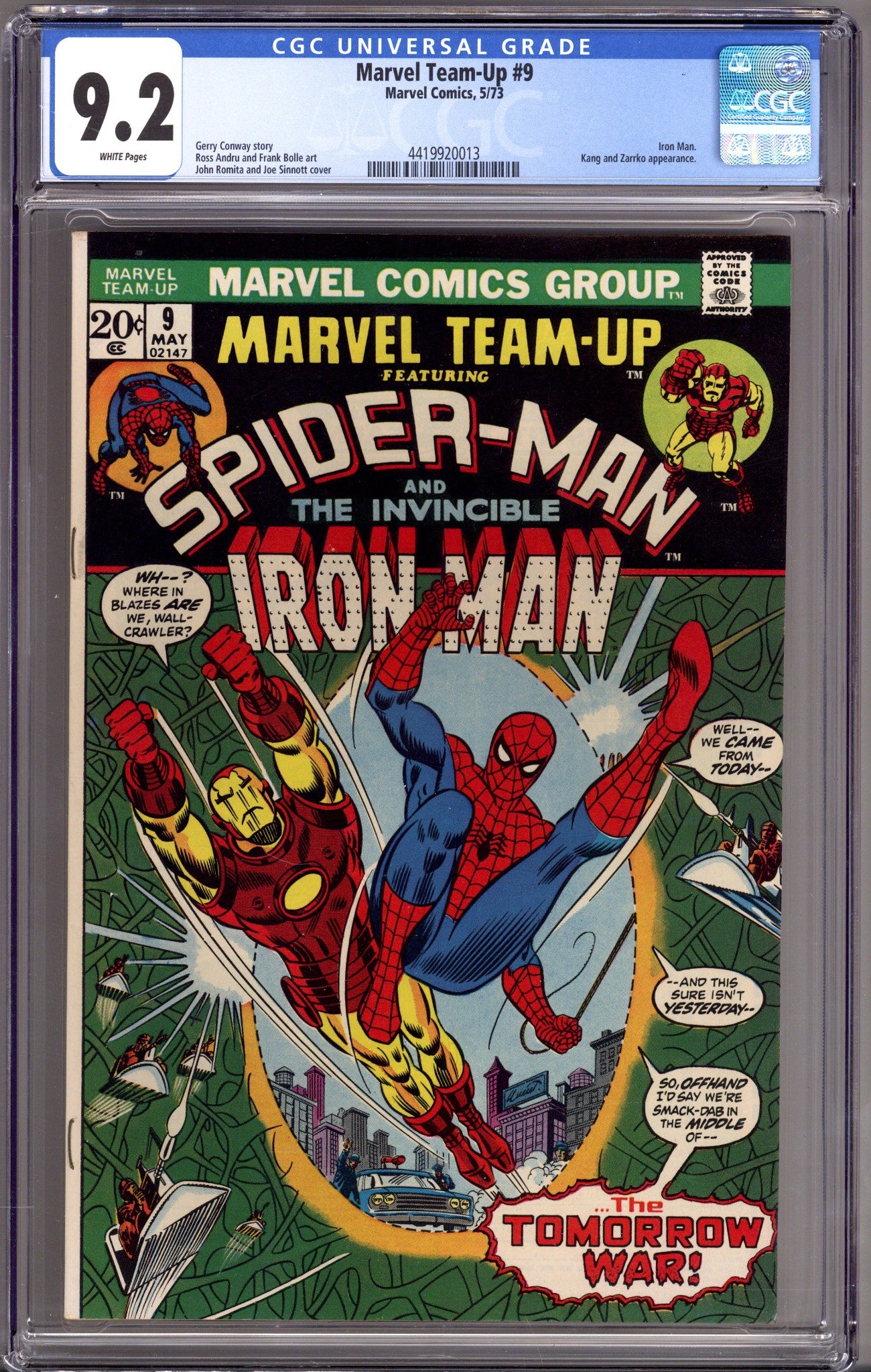 Marvel Team-Up Vol 1 9 CGC 9.2 (NM-) (1973) 