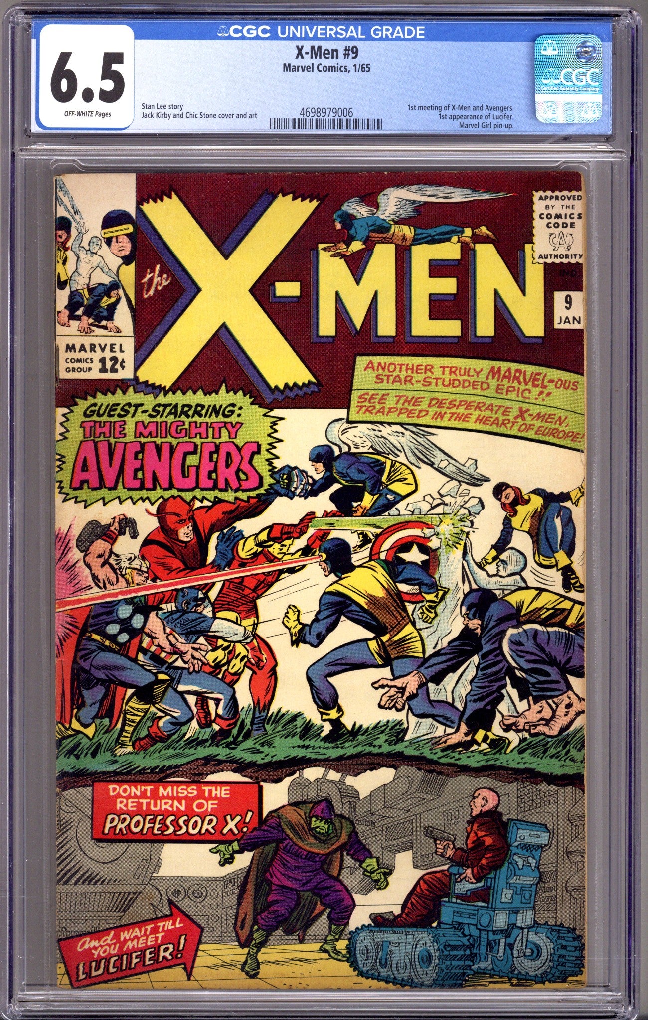 The X-Men Vol 1 9 CGC 6.5 (FN+) (1965) 