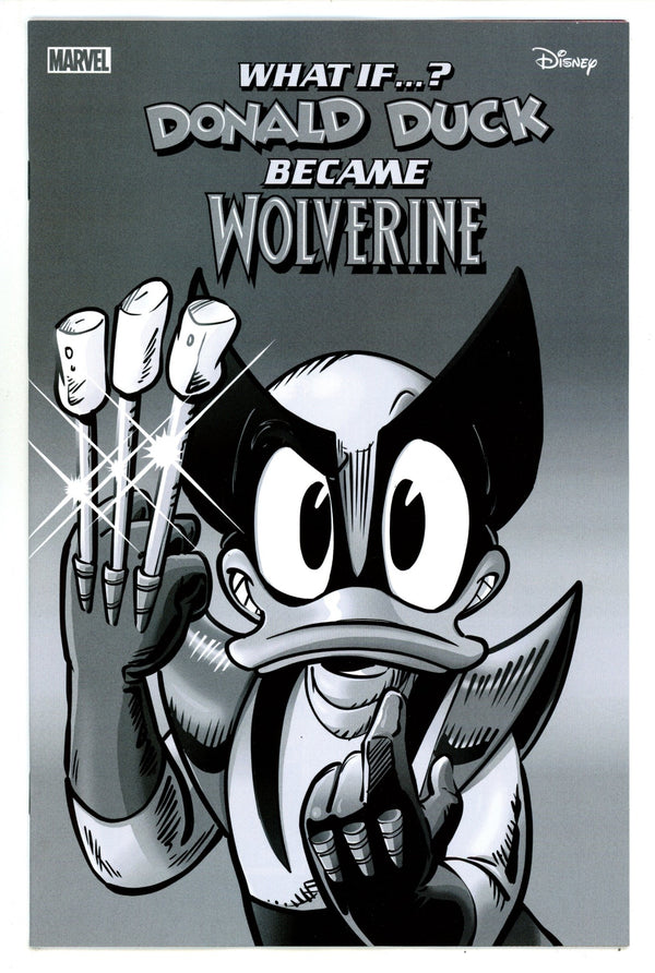 What If...? Donald Duck Became Wolverine 1 Perissinotto B&W Incentive Variant NM- (2024)