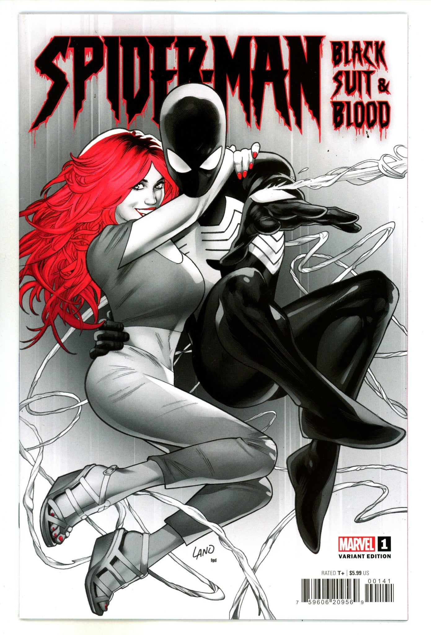 Spider-Man: Black Suit & Blood 1 Land Variant (2024)