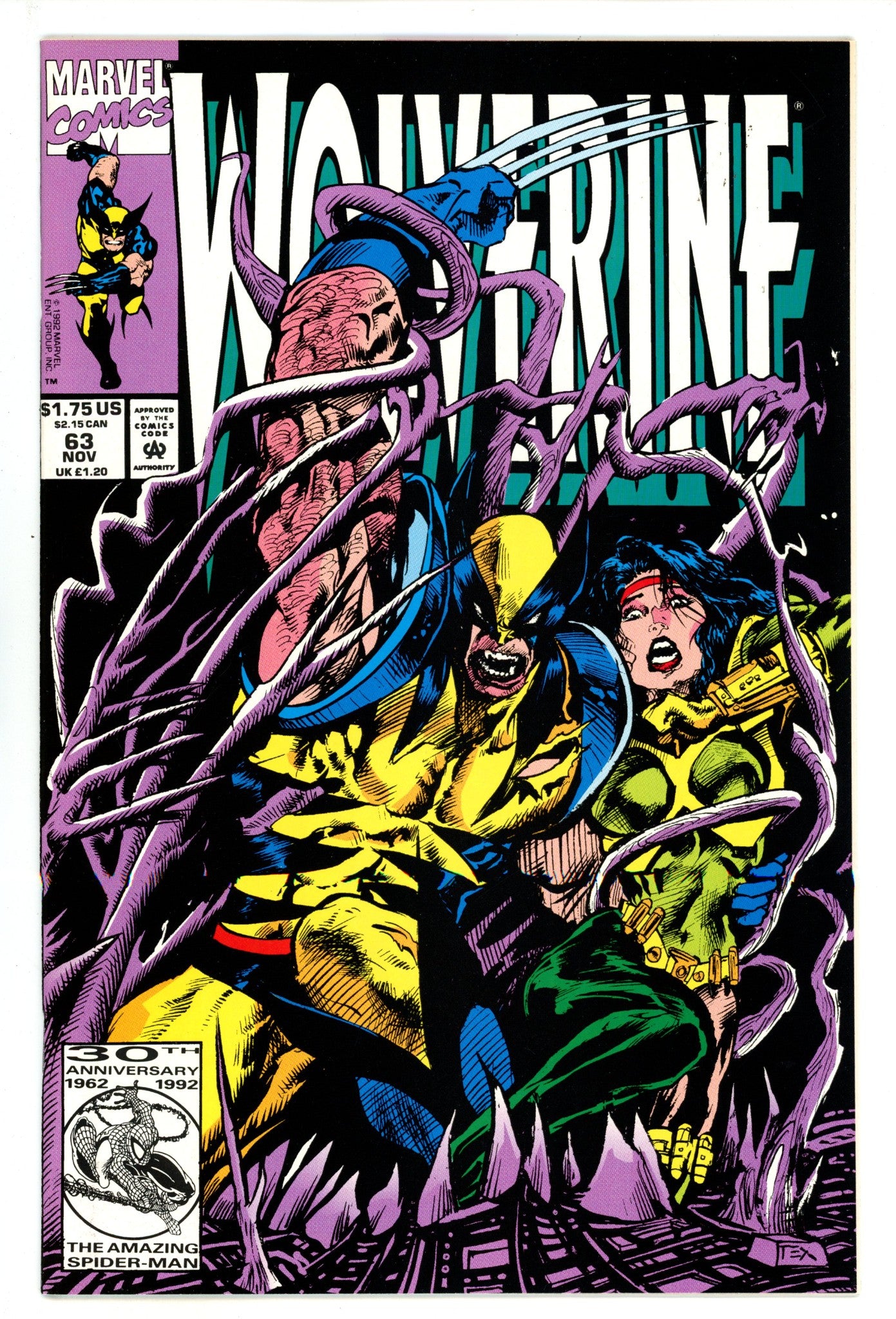 Wolverine Vol 2 63 NM- (9.2) (1992) 