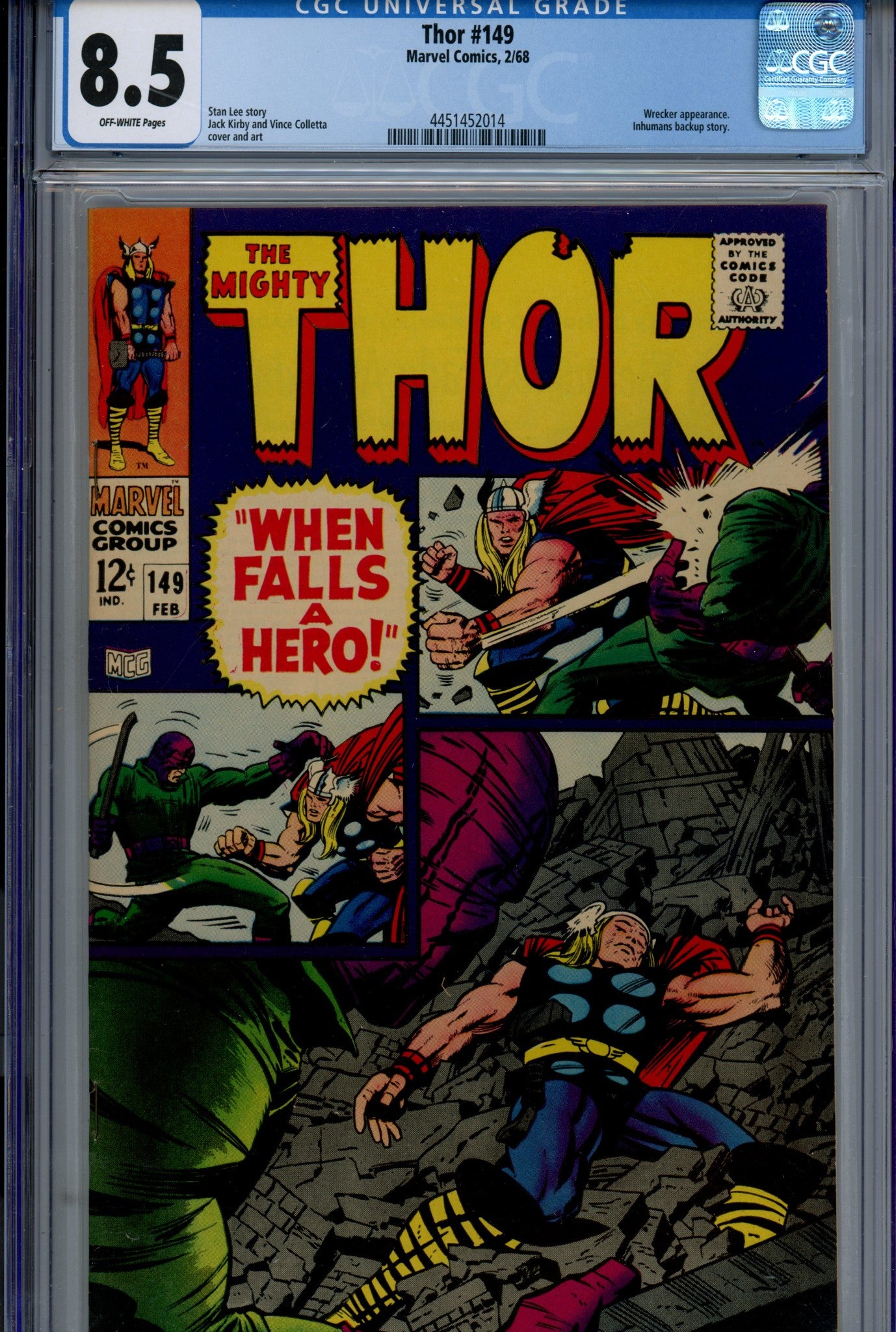 Thor Vol 1 149 CGC 8.5 (VF+) (1968) 