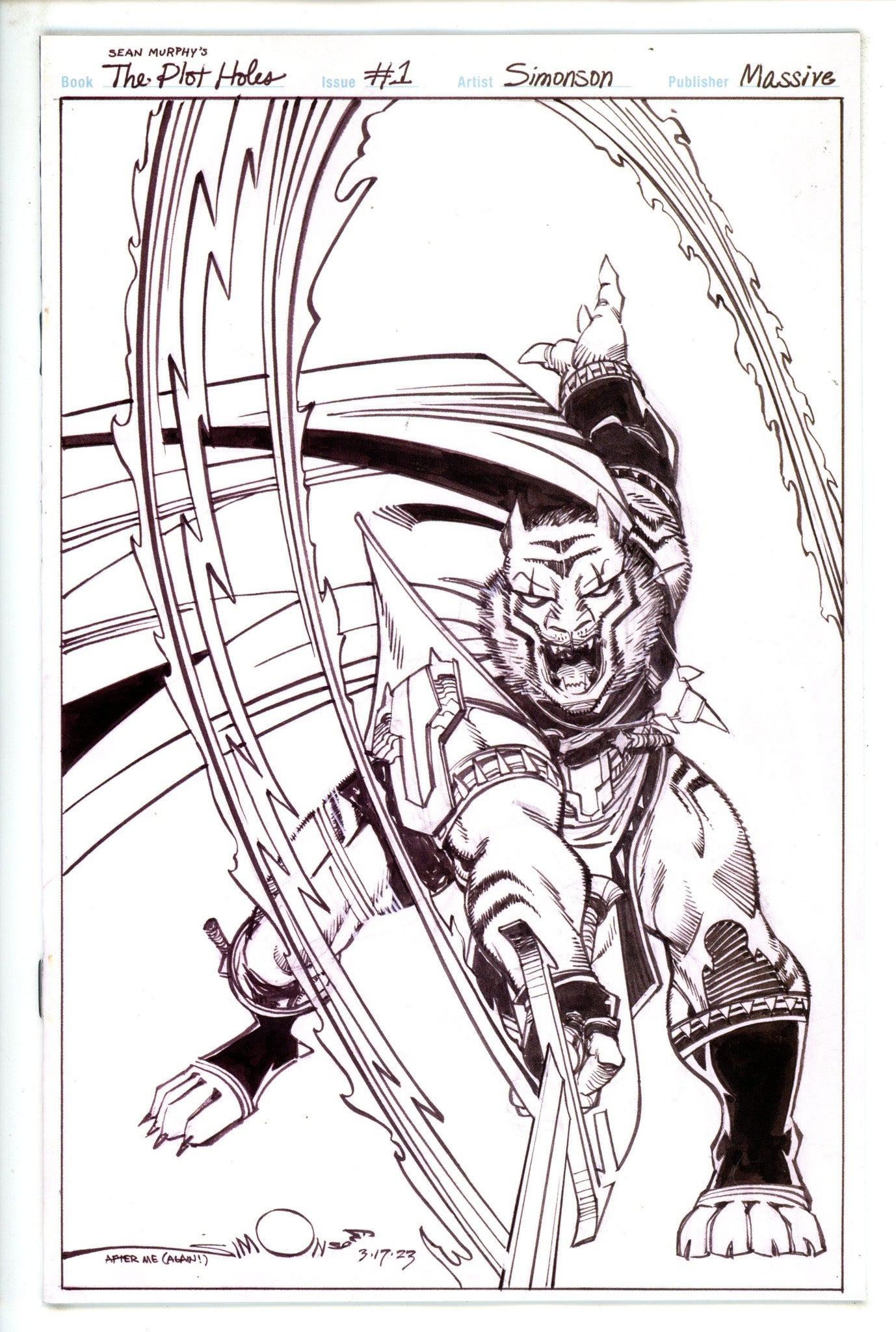 Plot Holes 1 Simonson Homage B&W Incentive Variant NM (2023)