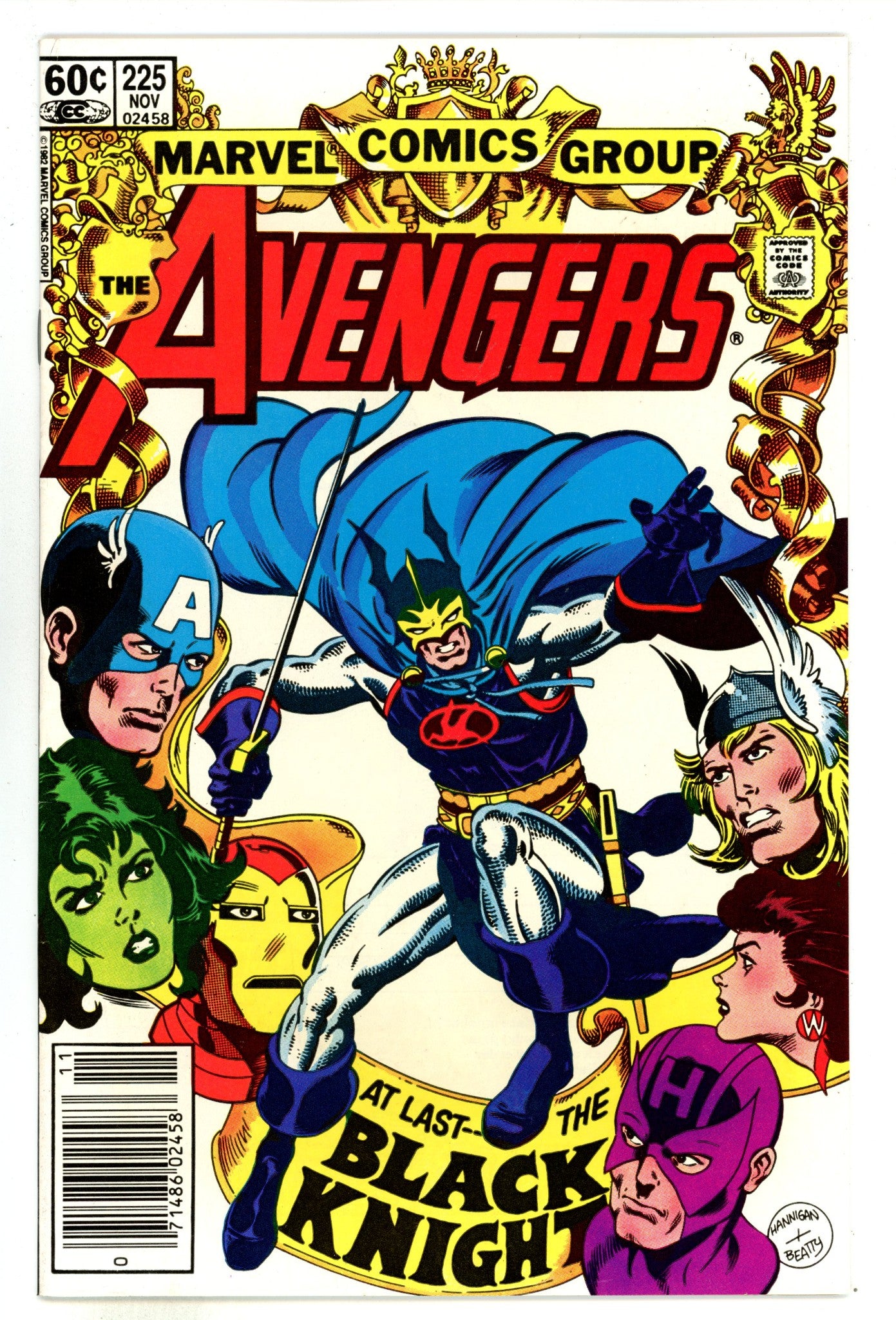 The Avengers Vol 1 225  Mid Grade   (1982)     Newsstand  