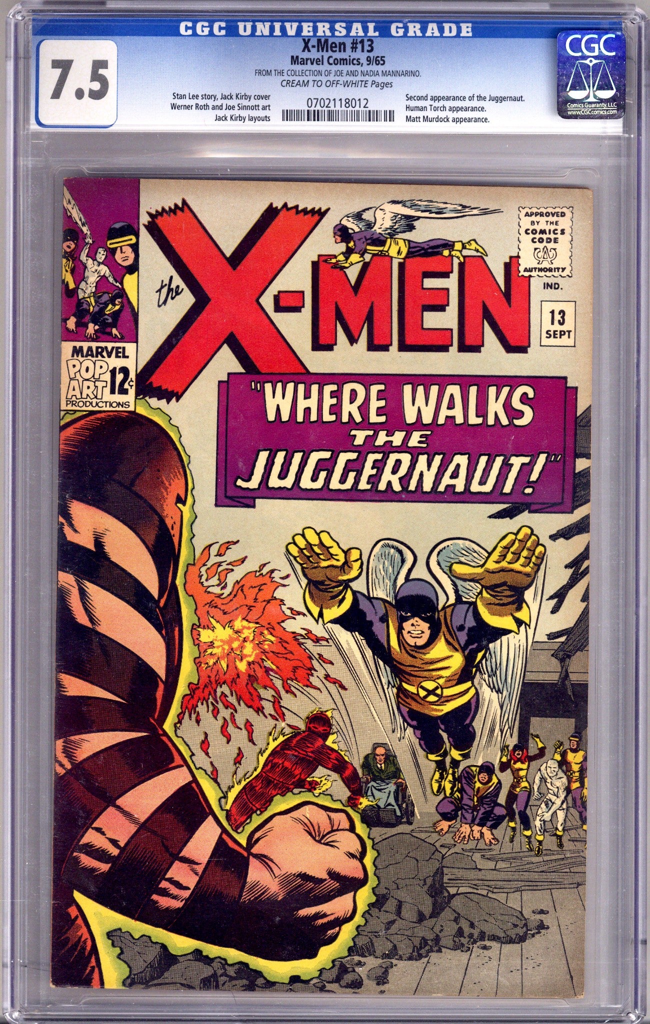 The X-Men Vol 1 13 CGC 7.5 (VF-) Cracked Case (1965) 
