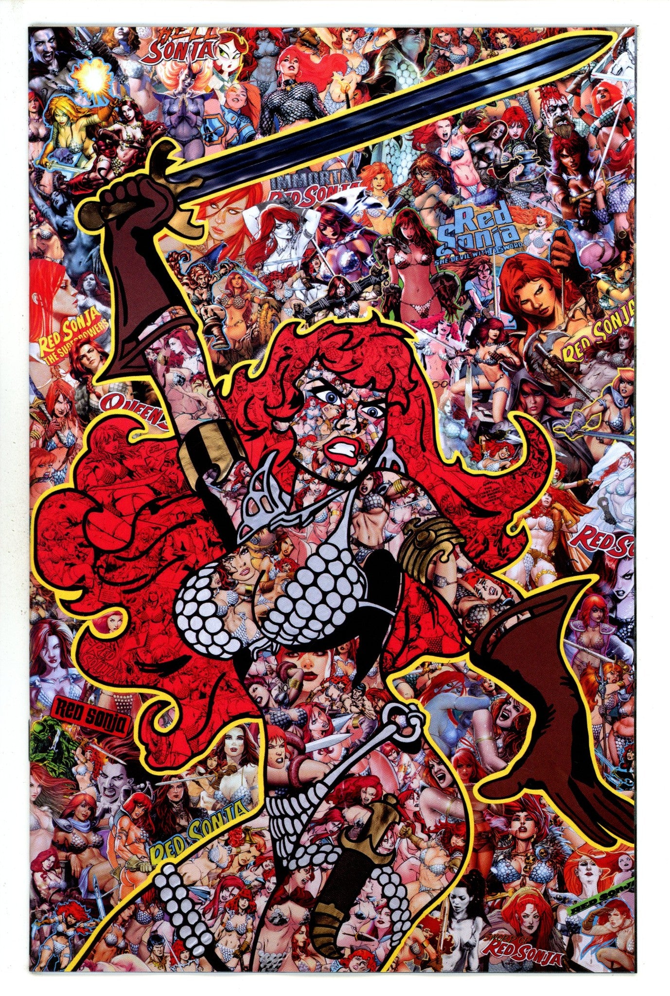 Red Sonja Vol 7 1 Collage Virgin Incentive Variant NM- (2023)