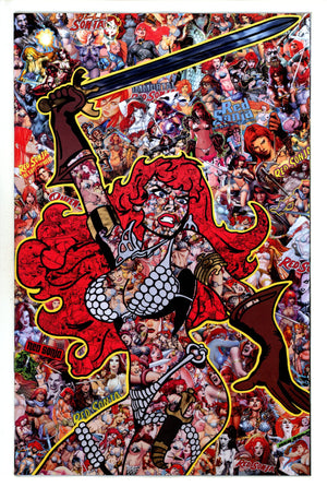 Red Sonja Vol 7 1 Collage Virgin Incentive Variant NM- (2023)