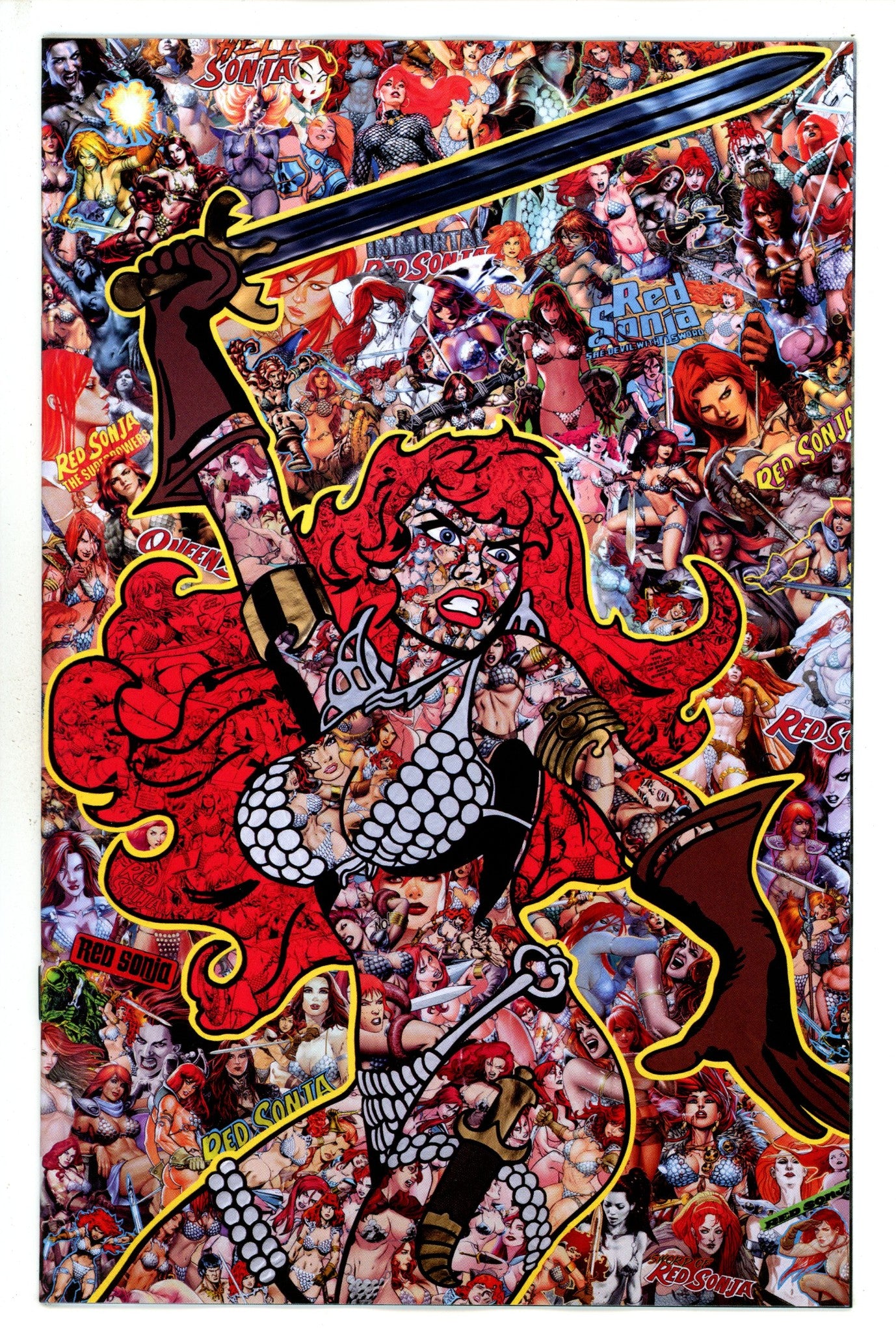 Red Sonja Vol 7 1 Collage Virgin Incentive Variant NM (2023)