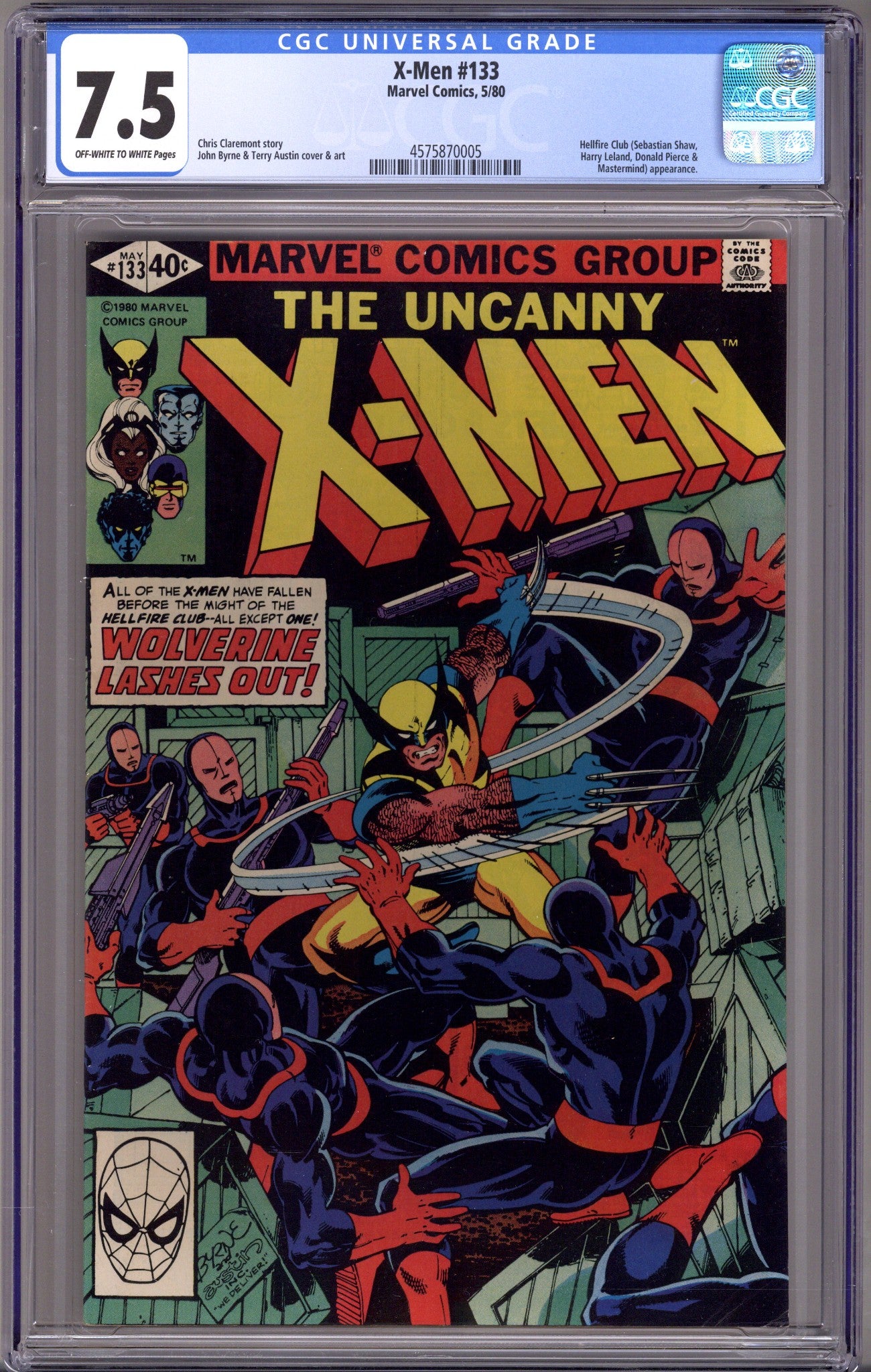The X-Men Vol 1 133 CGC 7.5 (VF-) (1980) 